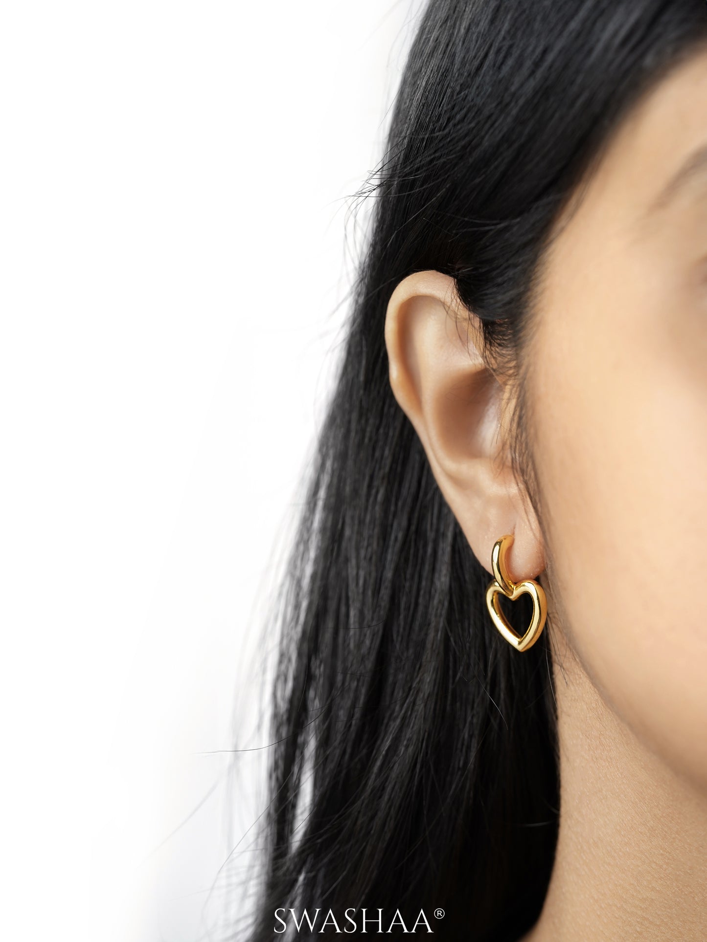 Titus Heart 18K Gold Plated Earrings