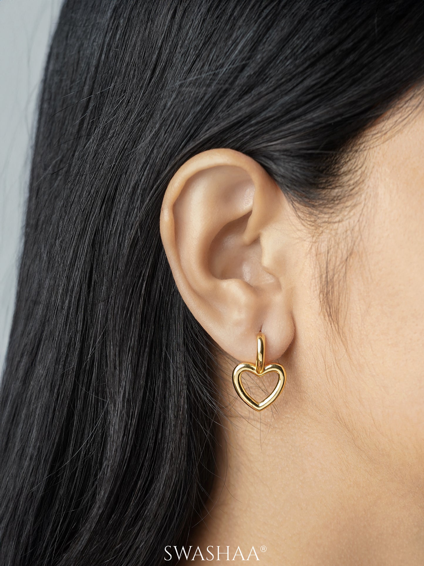 Titus Heart 18K Gold Plated Earrings