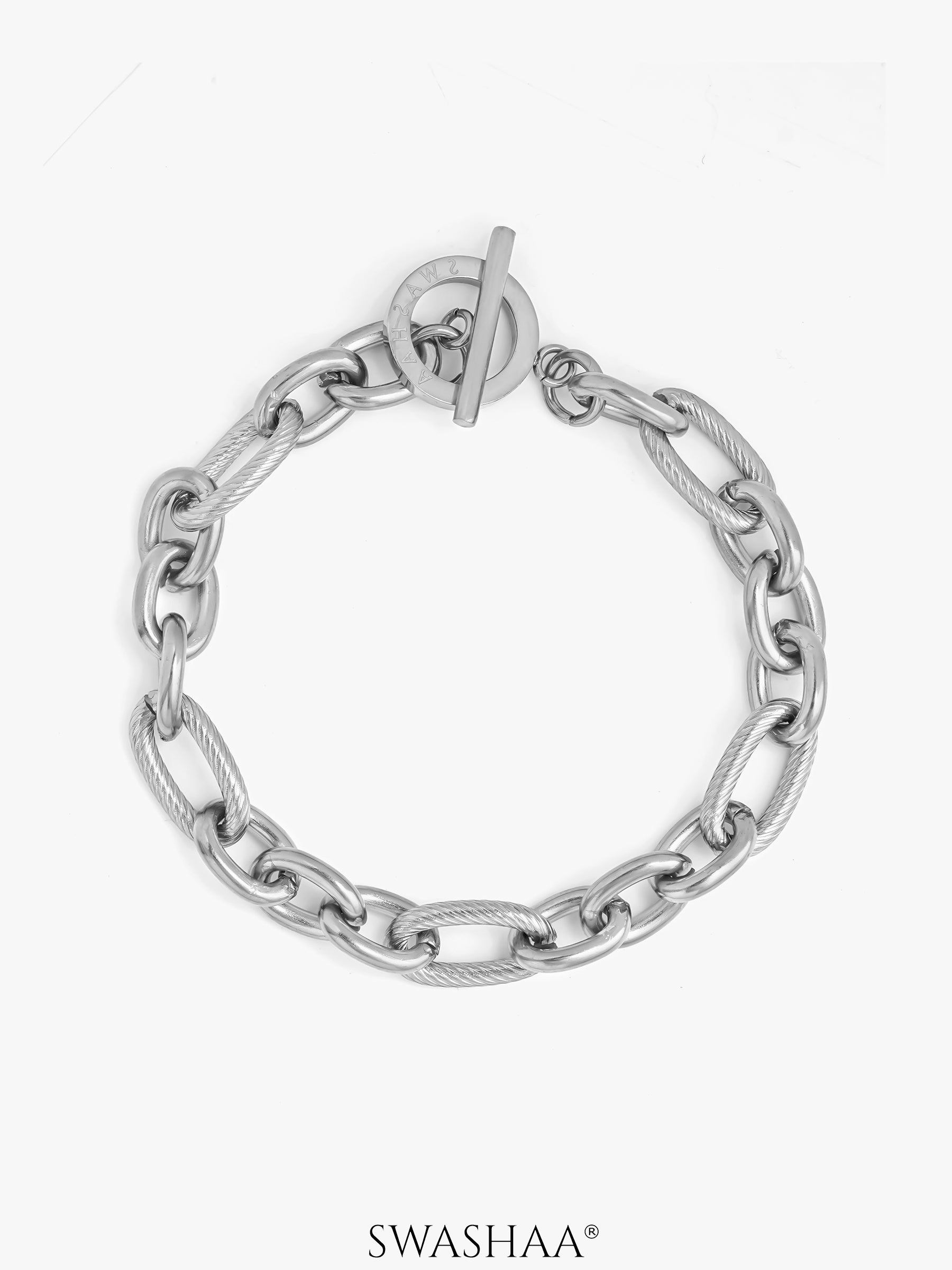 Toggle Chain Men's Bracelet Silver