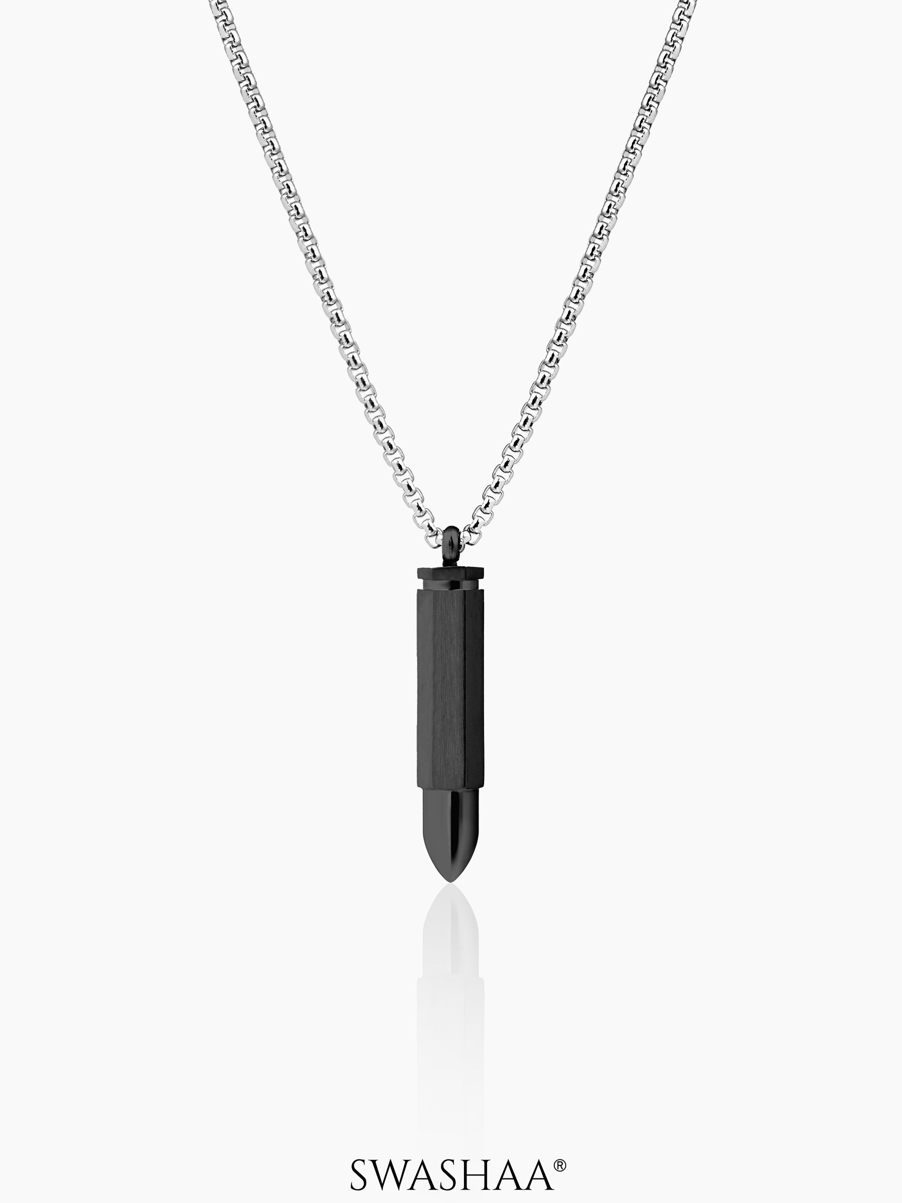 Tork Bullet Men's Chain Pendant Black-Silver