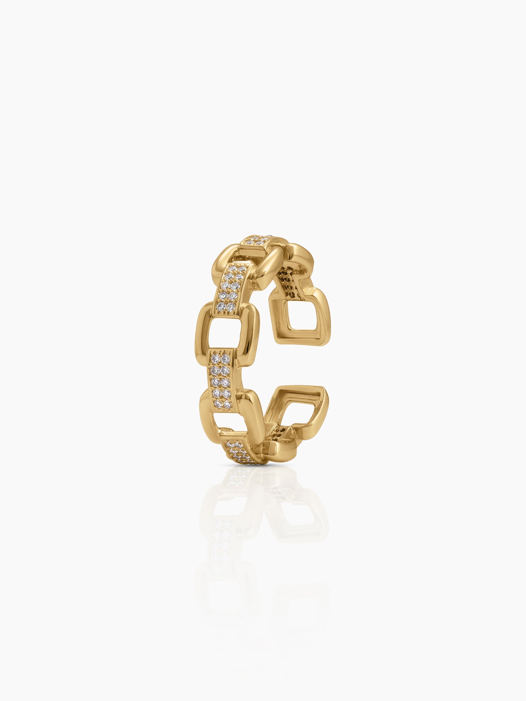 Torven Link 18K Gold Plated Men's Rings Gold