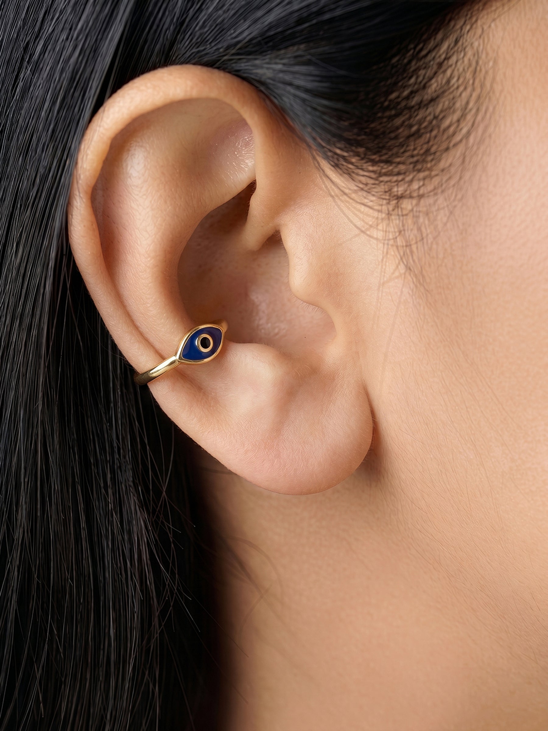 Tressa Evil Eye 18K Gold Plated Ear Cuffs