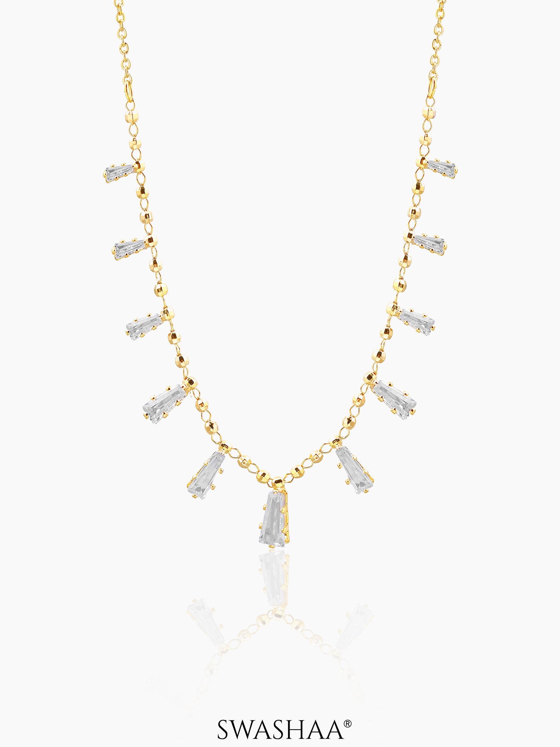 Tyla Studded Bar 18K Gold Plated Choker Gold