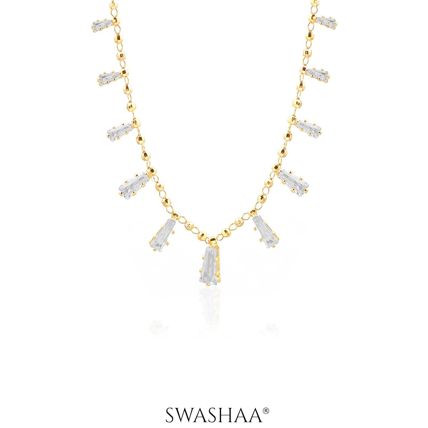 Tyla Studded Bar 18K Gold Plated Choker Gold