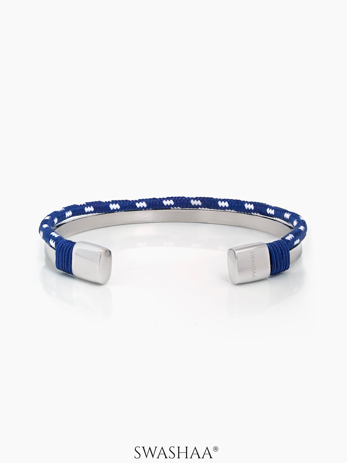 Unan Men's Rope Bracelet Blue - White Medium