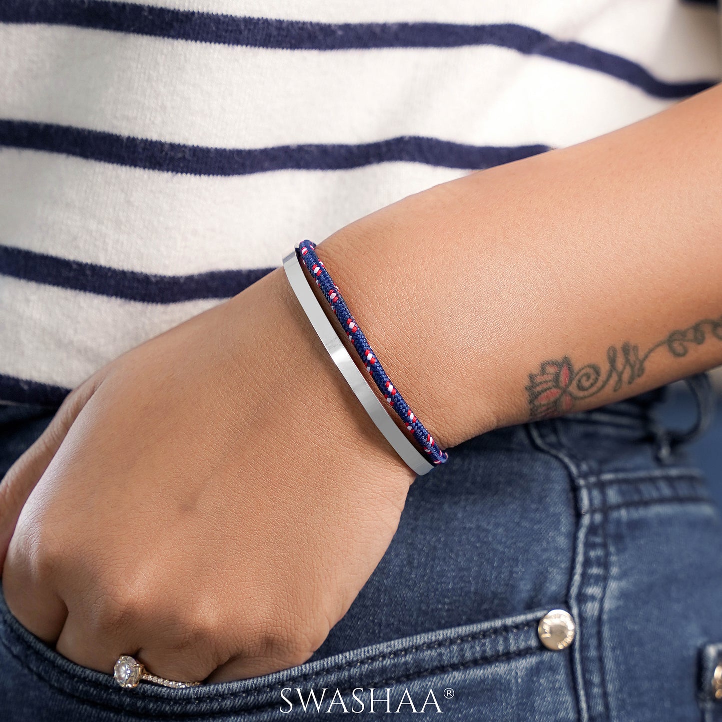 Unan Women's Rope Bracelet Blue - Red