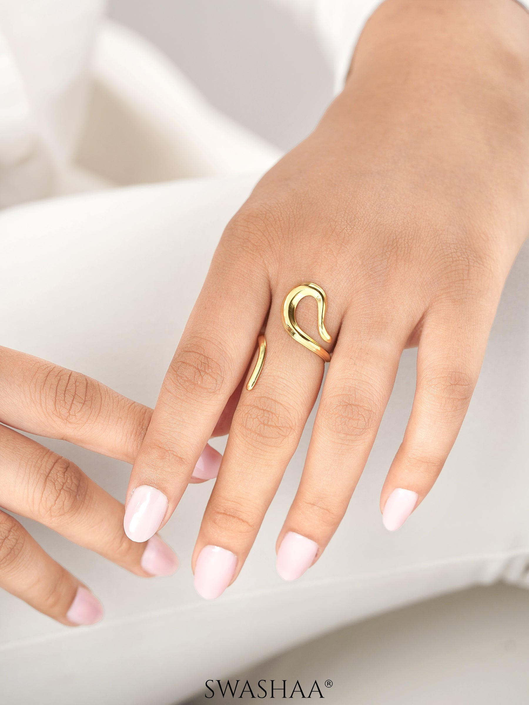 Upsana Snake 18K Gold Plated Ring