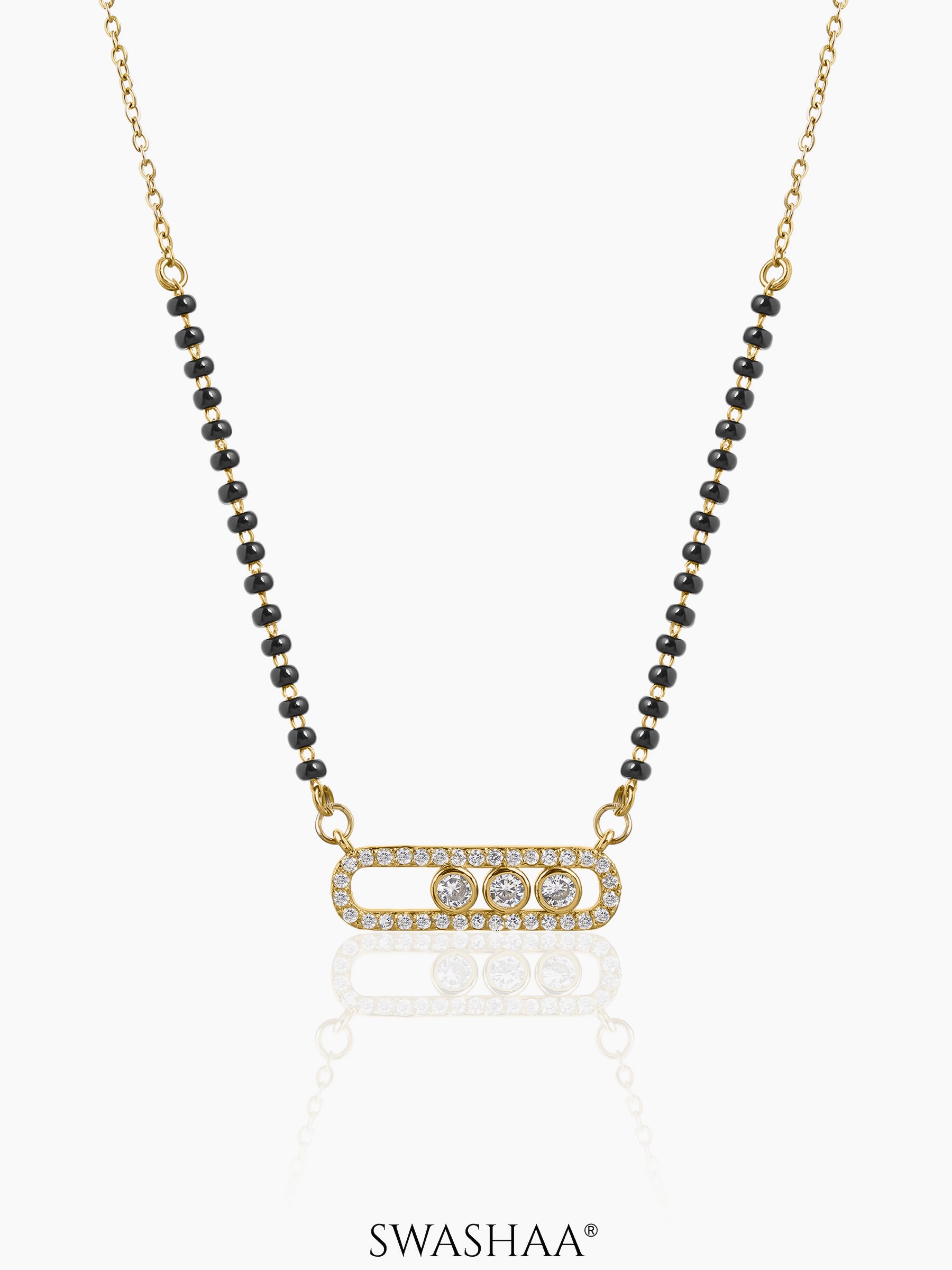 Urmi Bar Frame Mangalsutra 14K Gold Plated