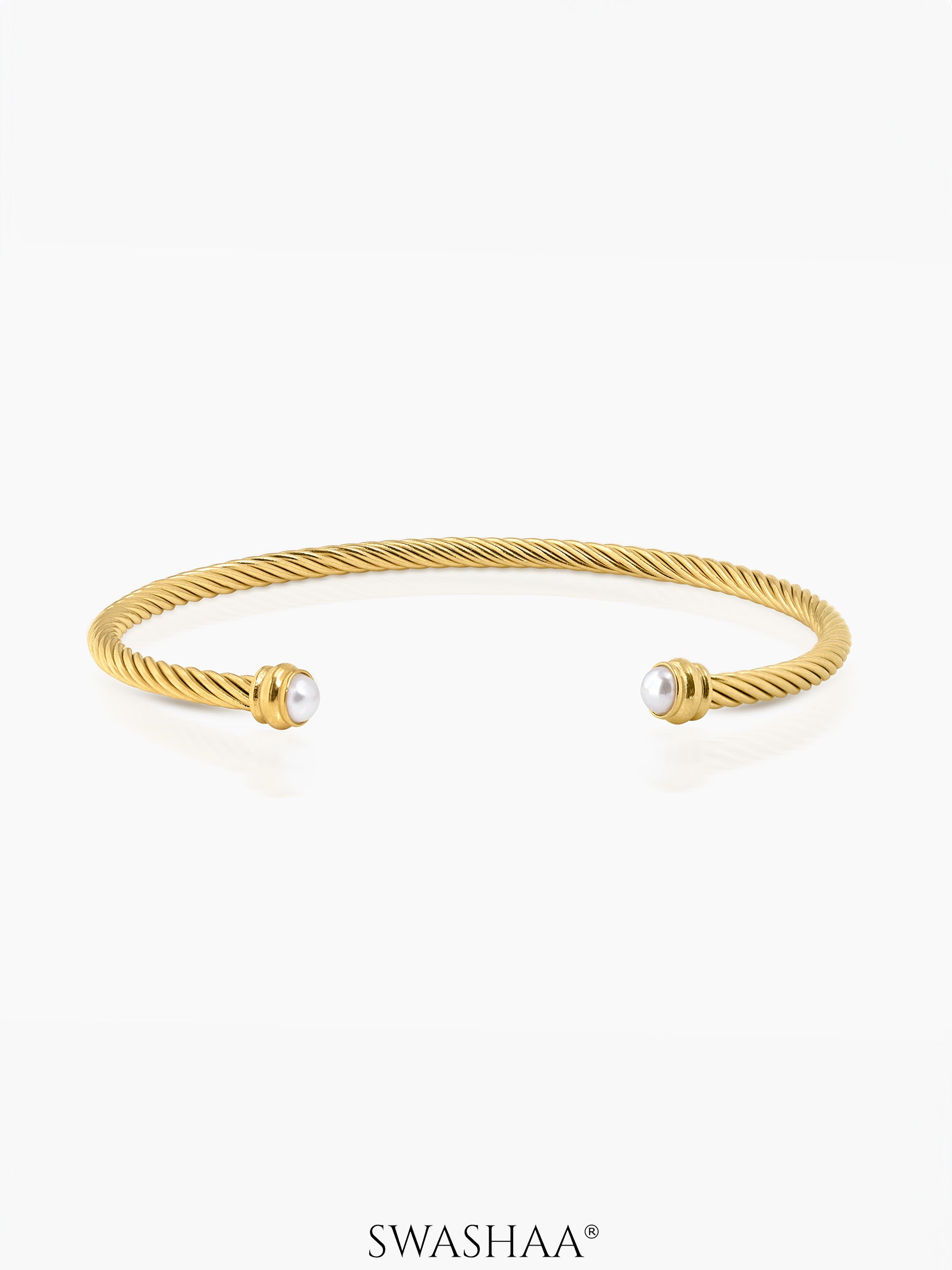 Valencia Twisted Cuff Bracelet 18K Gold Plated