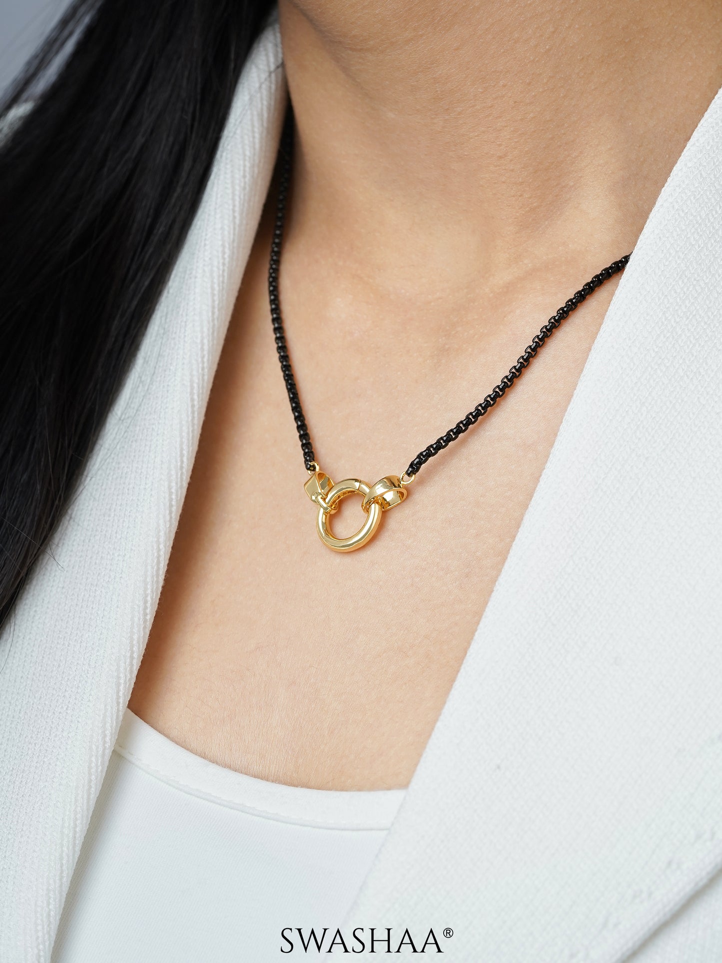 Vangie Eternal Ring Amulate Box Chain Necklace