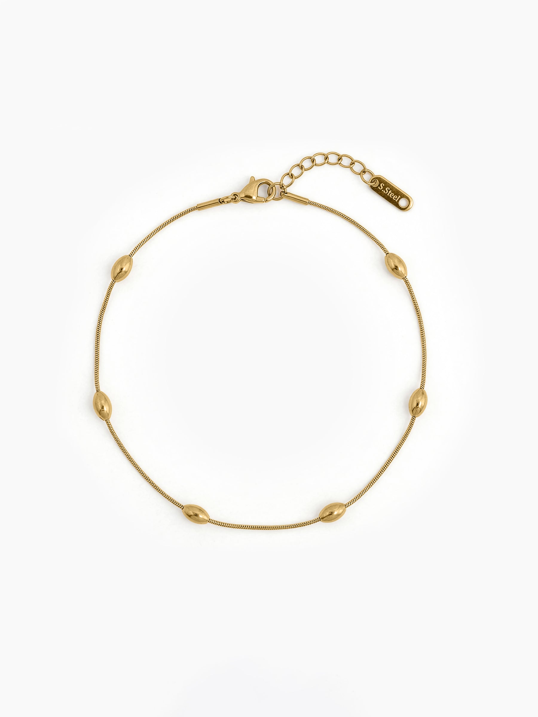 Velina Bead Women's Anklet 18K Gold Plated