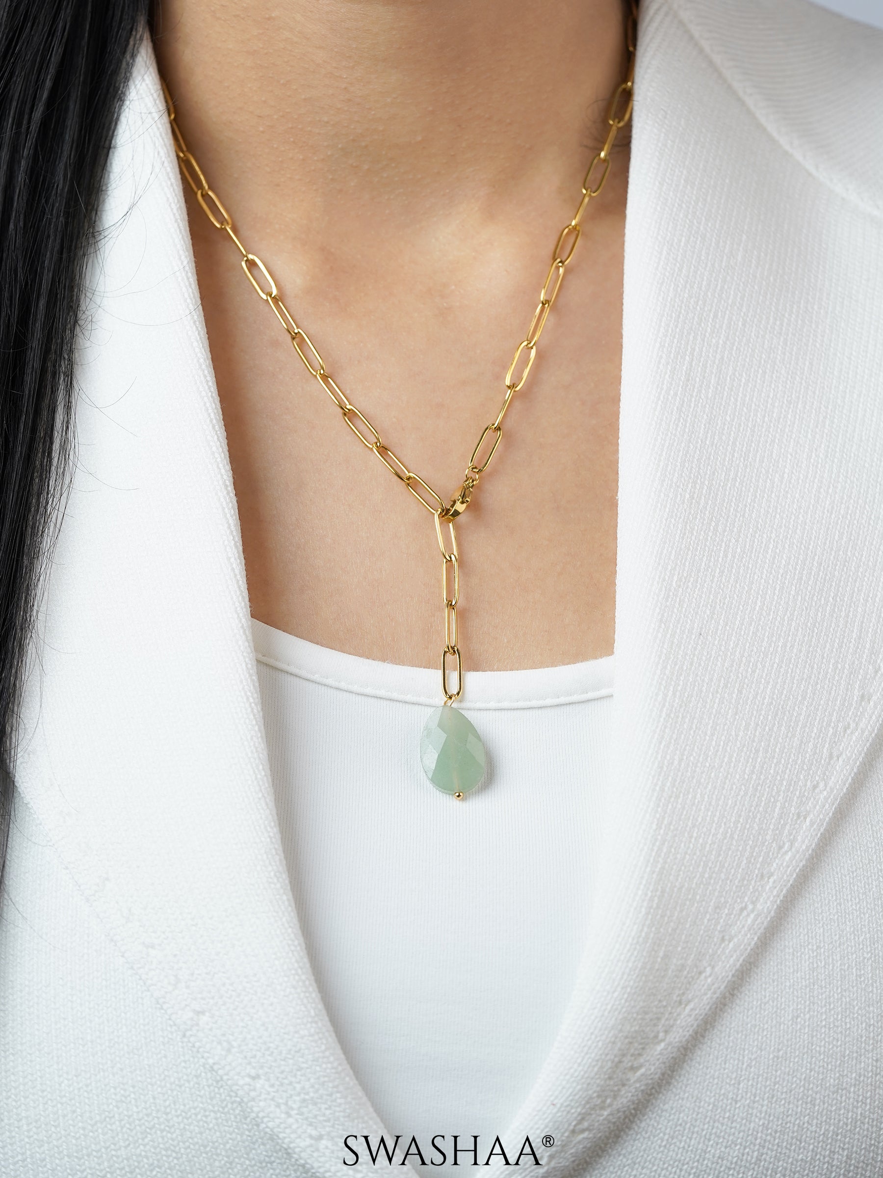 Verdure Drop 18K Gold Plated Necklace