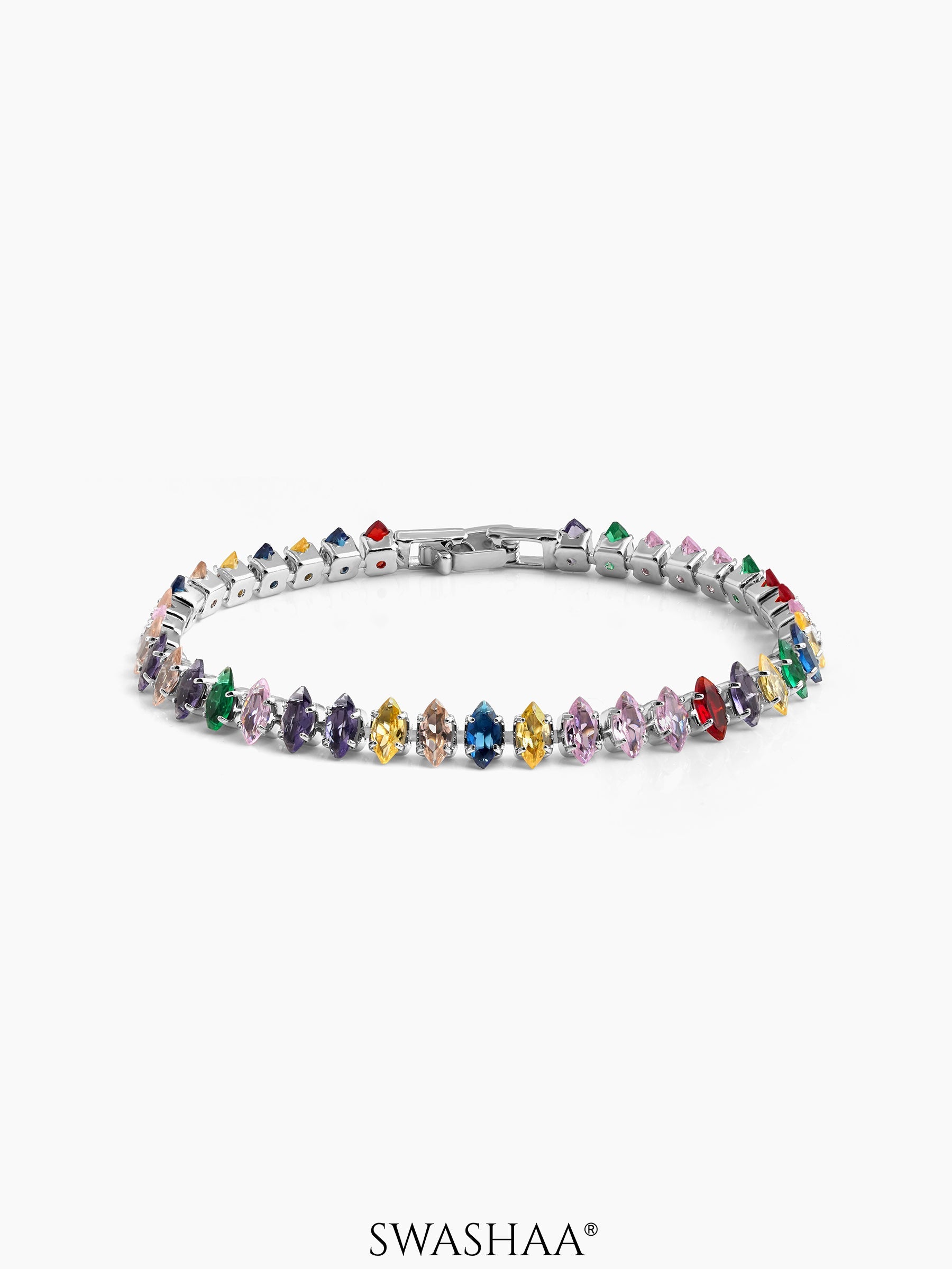 Veyra Diamond Tennis Women's Bracelet Multi - Silver