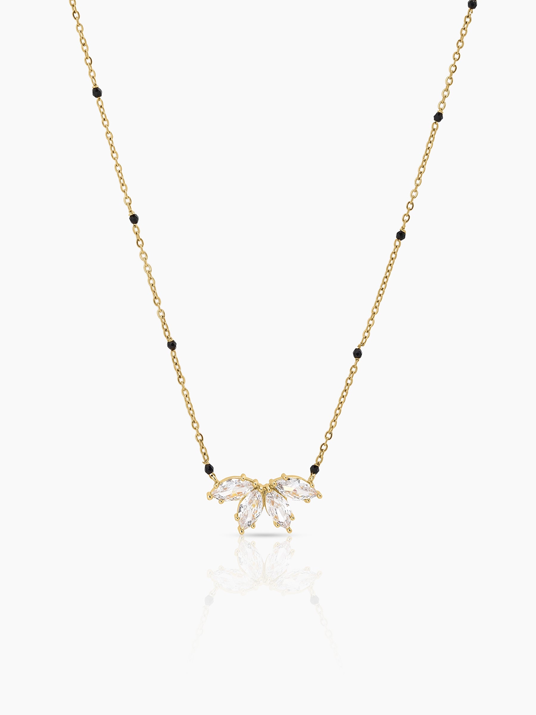 Vira Solitaire Flower Mangalsutra 18K Gold Plated
