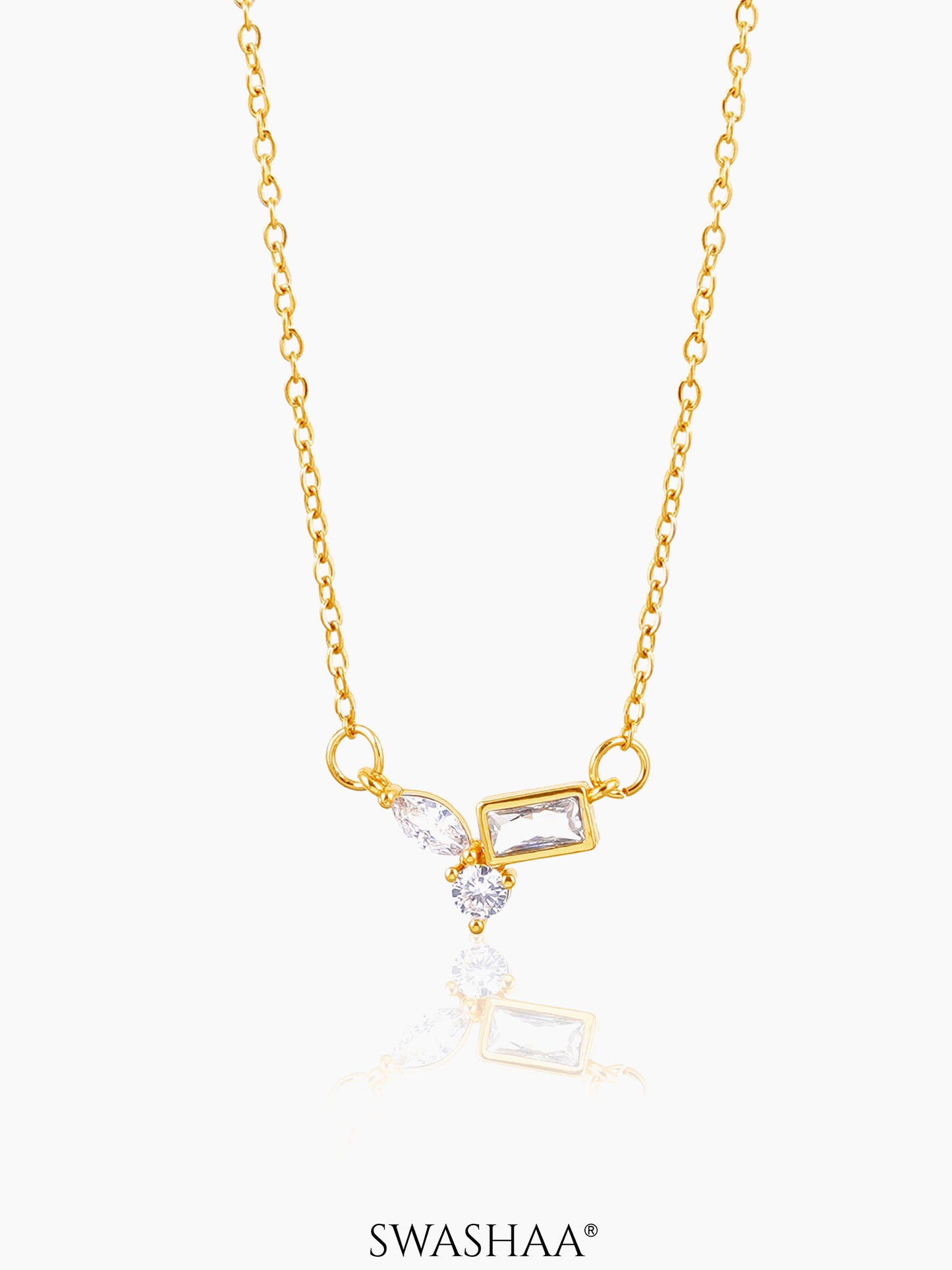 Wei Cluster 18K Gold Plated Necklace Gold