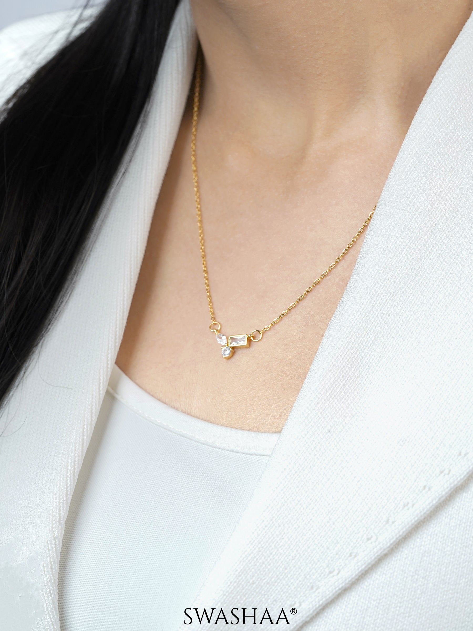 Wei Cluster 18K Gold Plated Necklace
