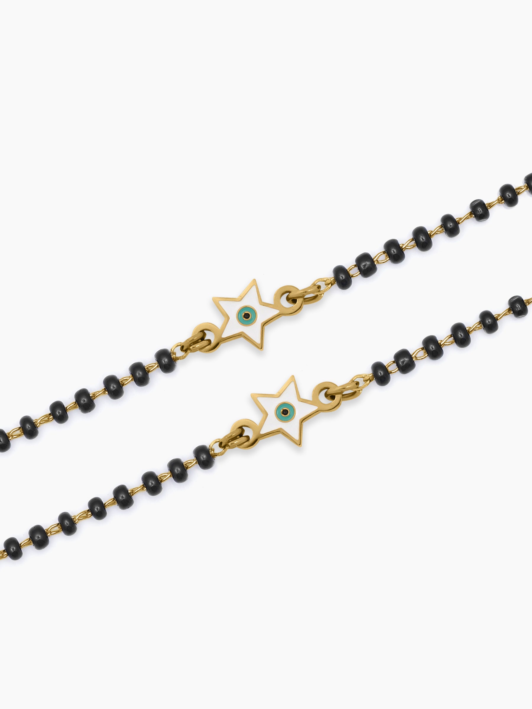 Wish Star Evil Eye 18K Gold Plated Kid's Nazariya Bracelet