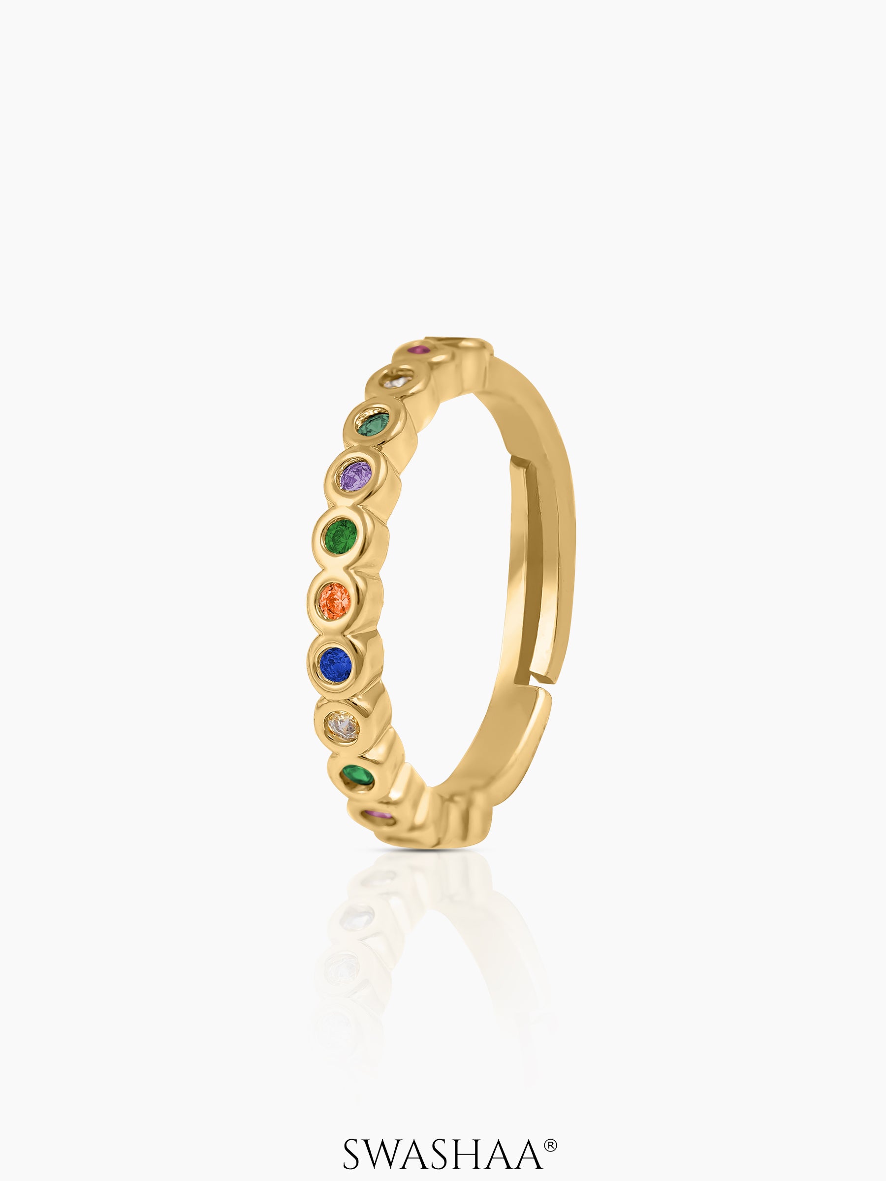 Wisha Band 18K Gold Plated Ring Multi- 18K Gold Plated