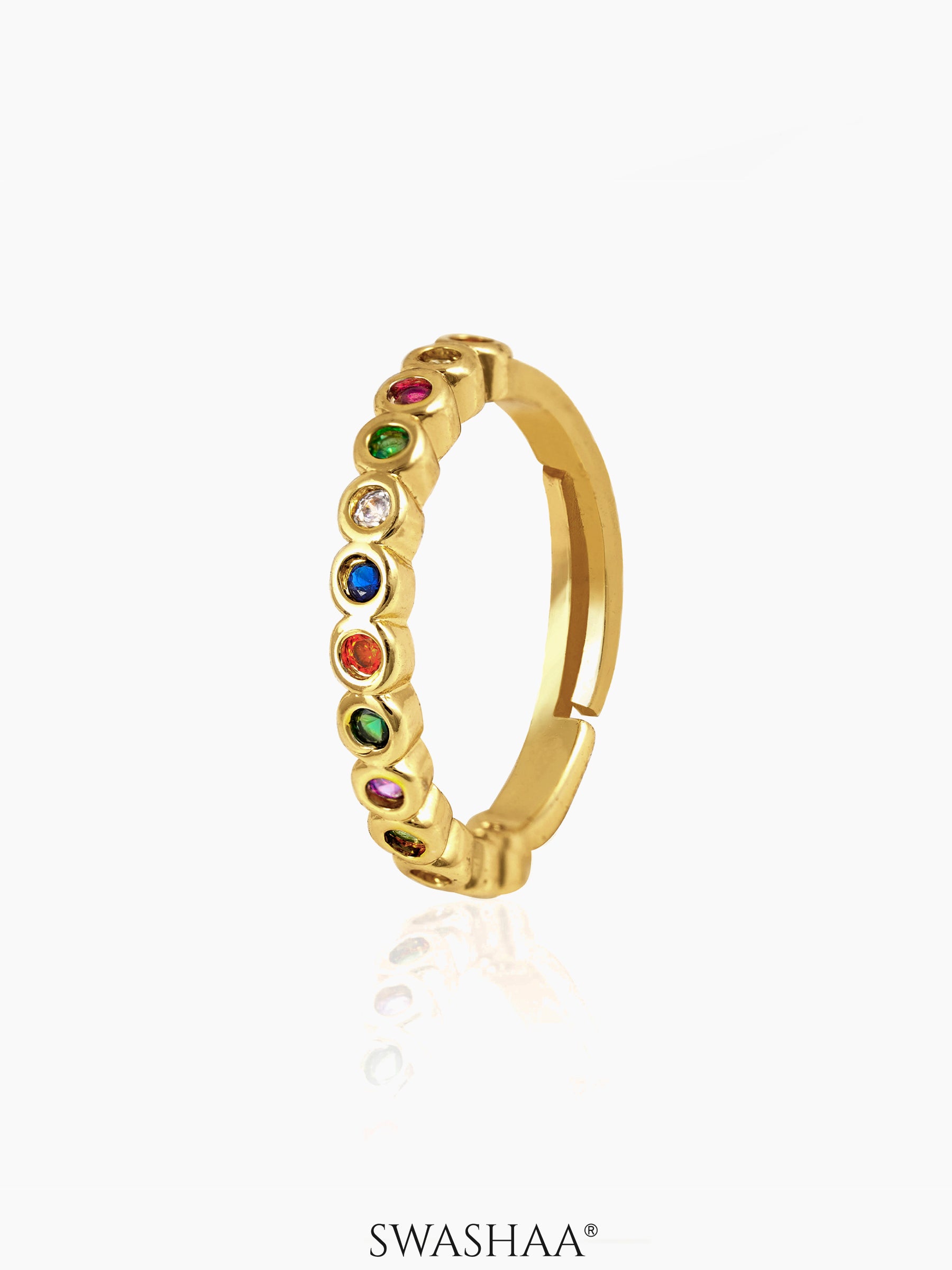 Wisha Band 18K Gold Plated Ring Multi- 18K Gold Plated