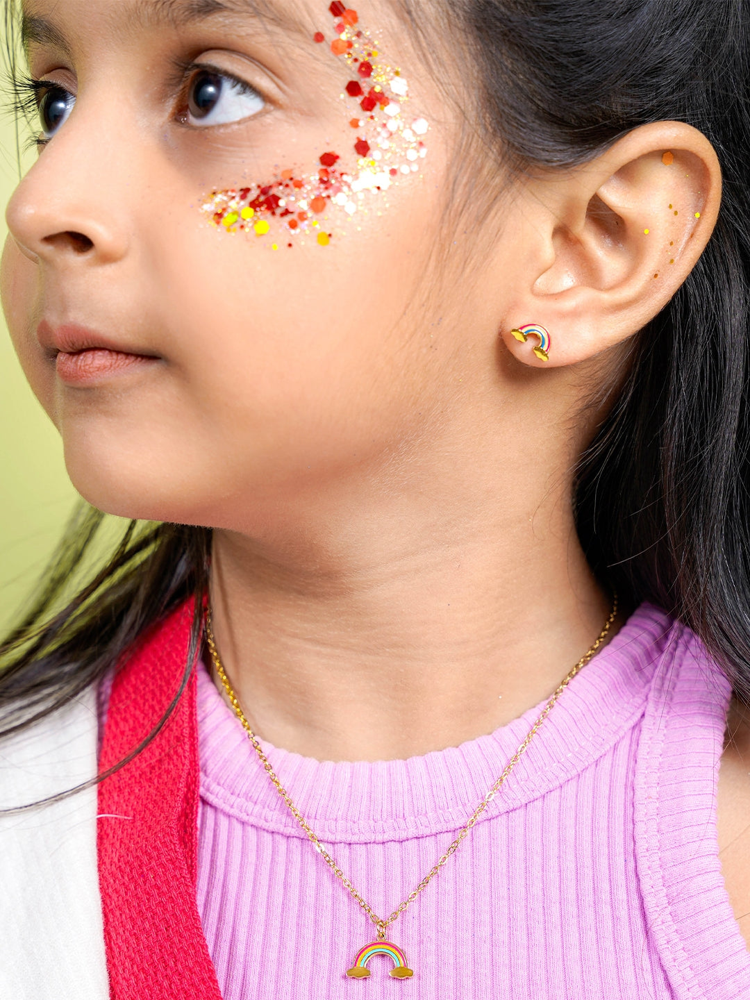 Wow Rainbow 18K Gold Plated Kid's Pendant Necklace