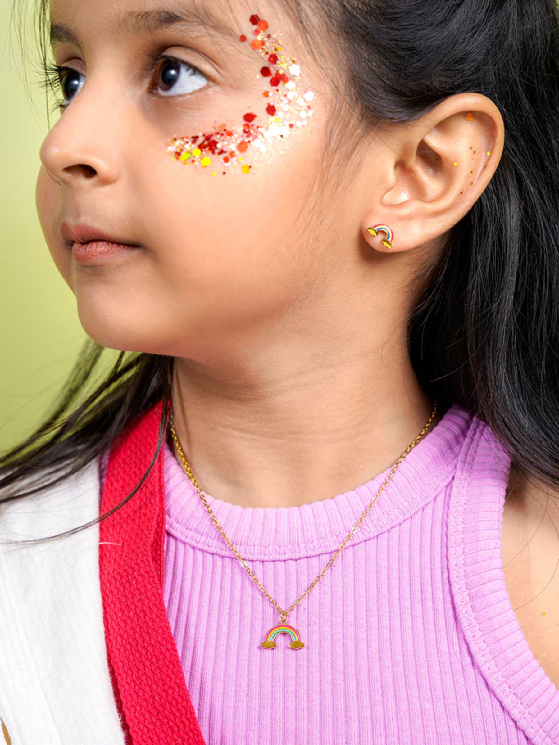 Wow Rainbow 18K Gold Plated Kid's Earrings