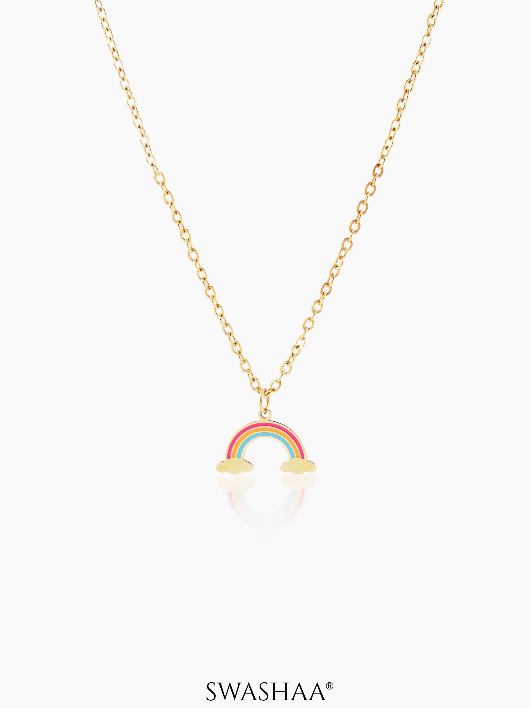 Wow Rainbow 18K Gold Plated Kid's Pendant Necklace