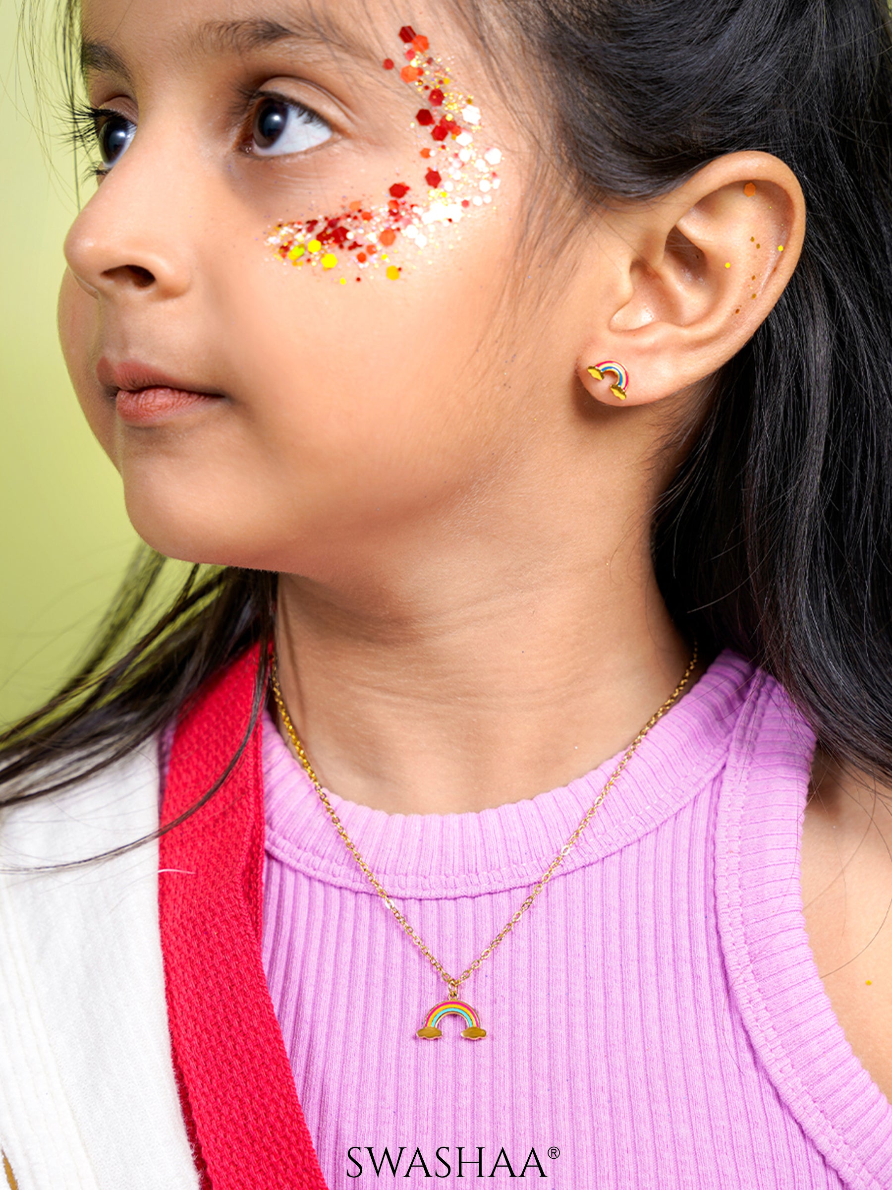 Wow Rainbow 18K Gold Plated Kid's Pendant Necklace