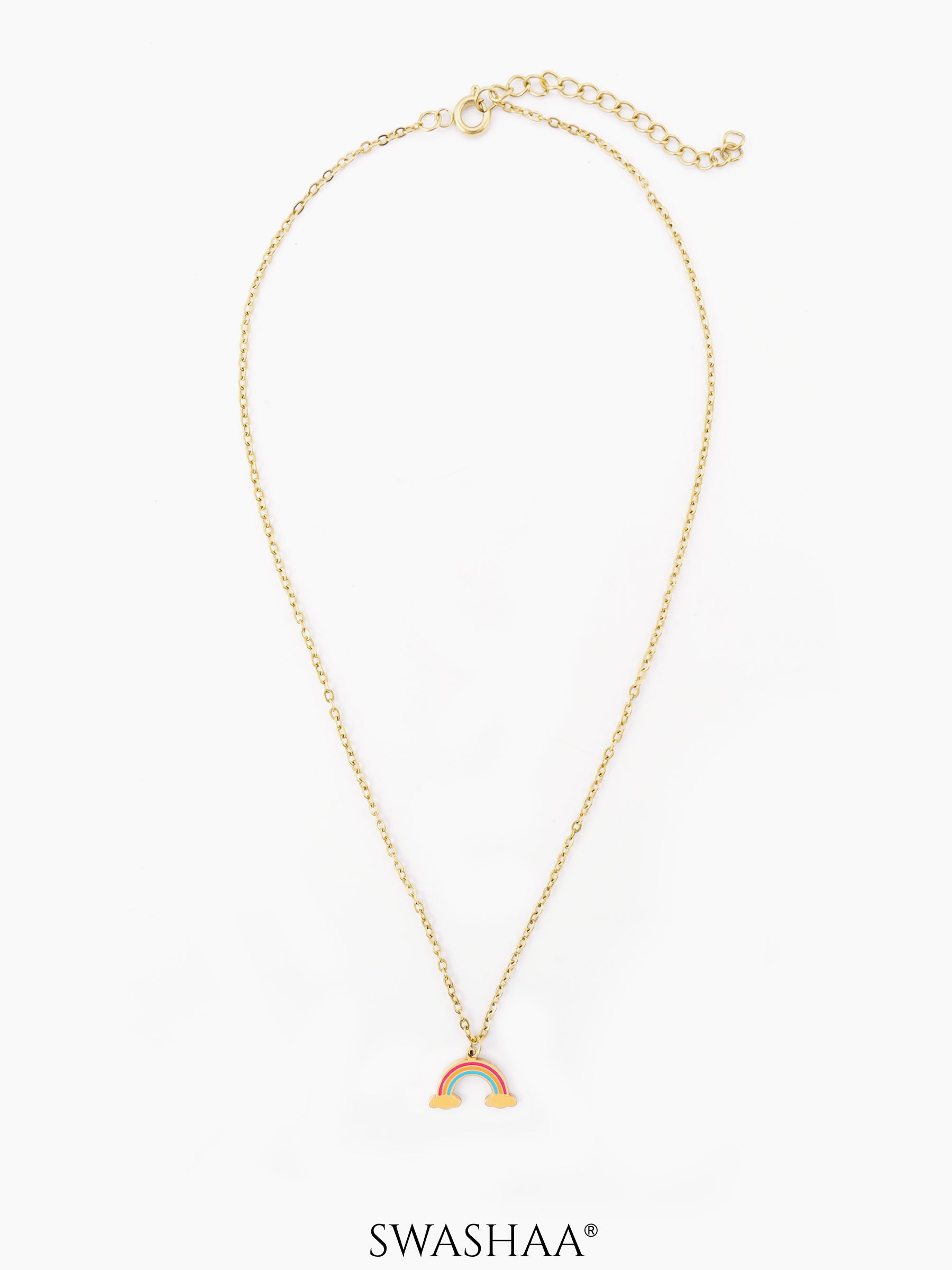 Wow Rainbow 18K Gold Plated Kid's Pendant Necklace