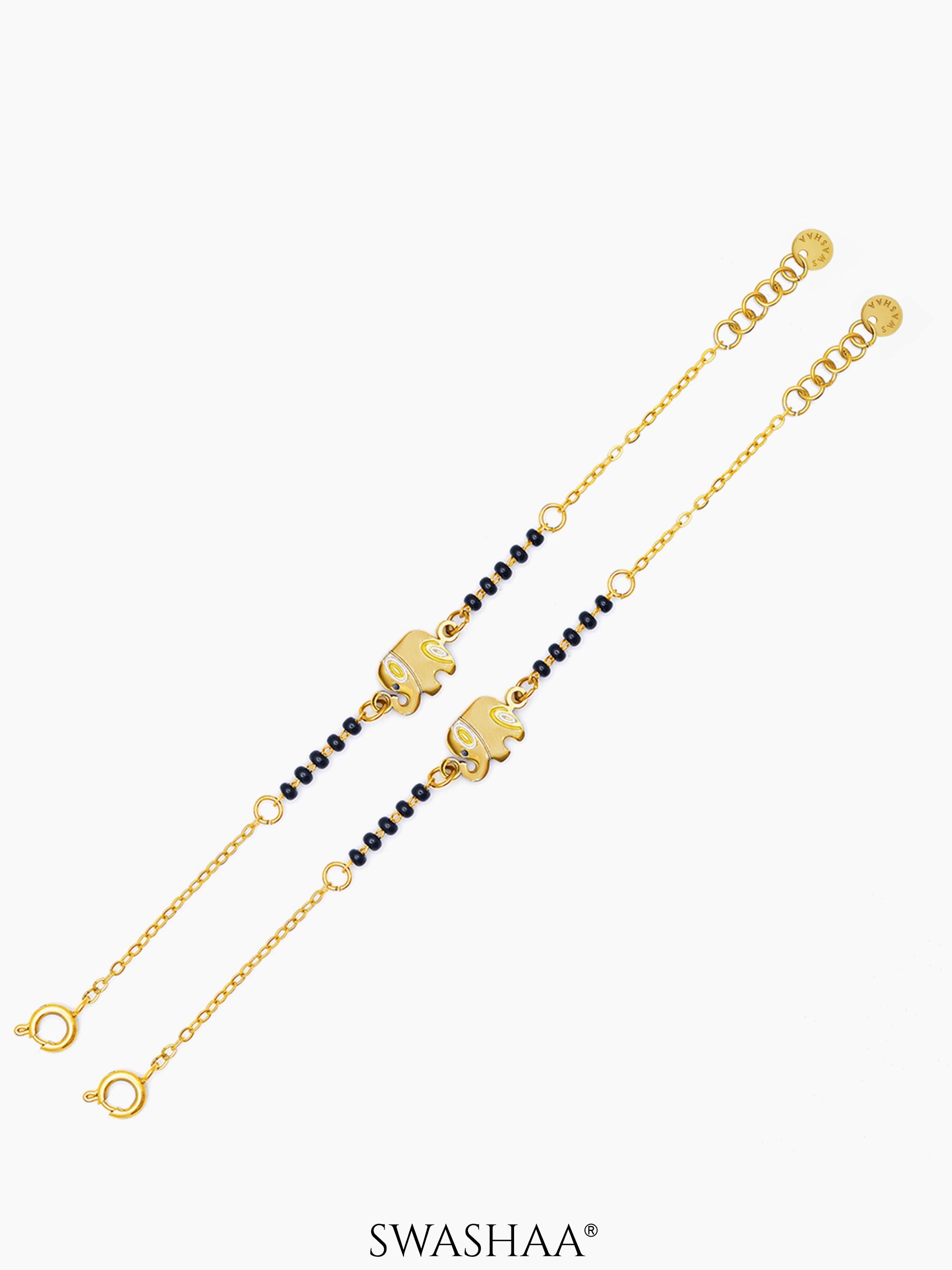 Yolo Elephant 18K Gold Plated Kid's Nazariya Bracelet