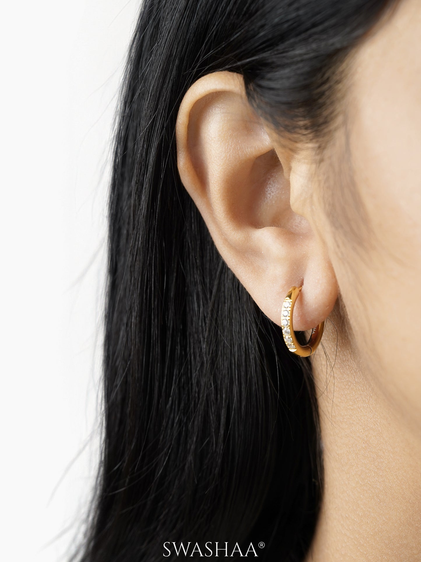 Zareen 18K Gold Plated Women's Hoop Earrings