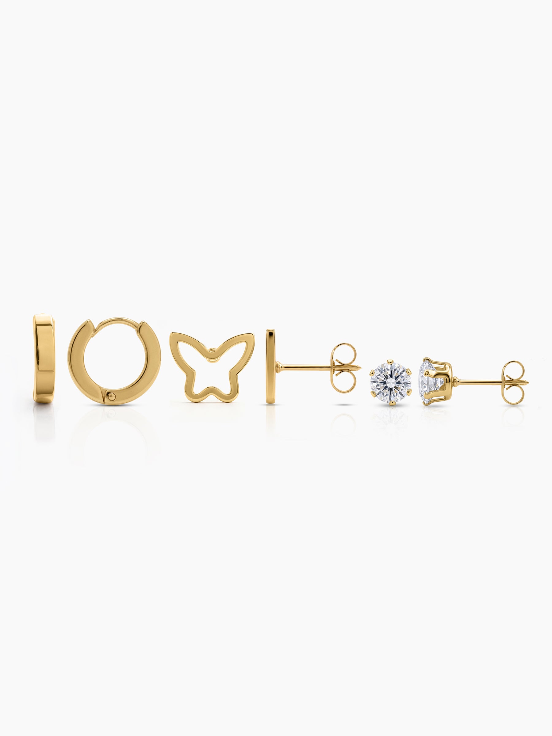 Zarela Charms 18K Gold Plated Women's Earrings Set
