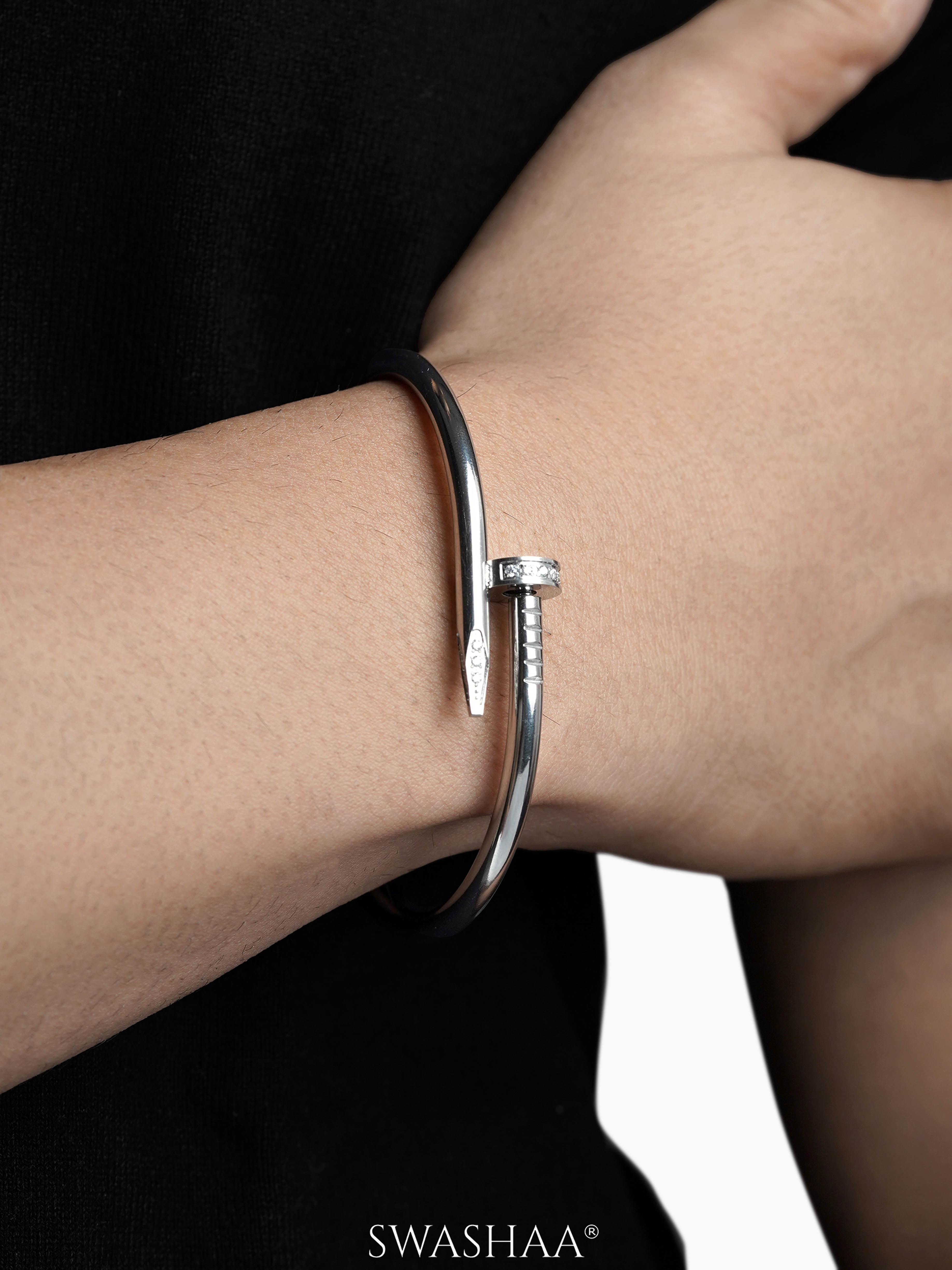 Zayden Diamond Nail Men's Bracelet