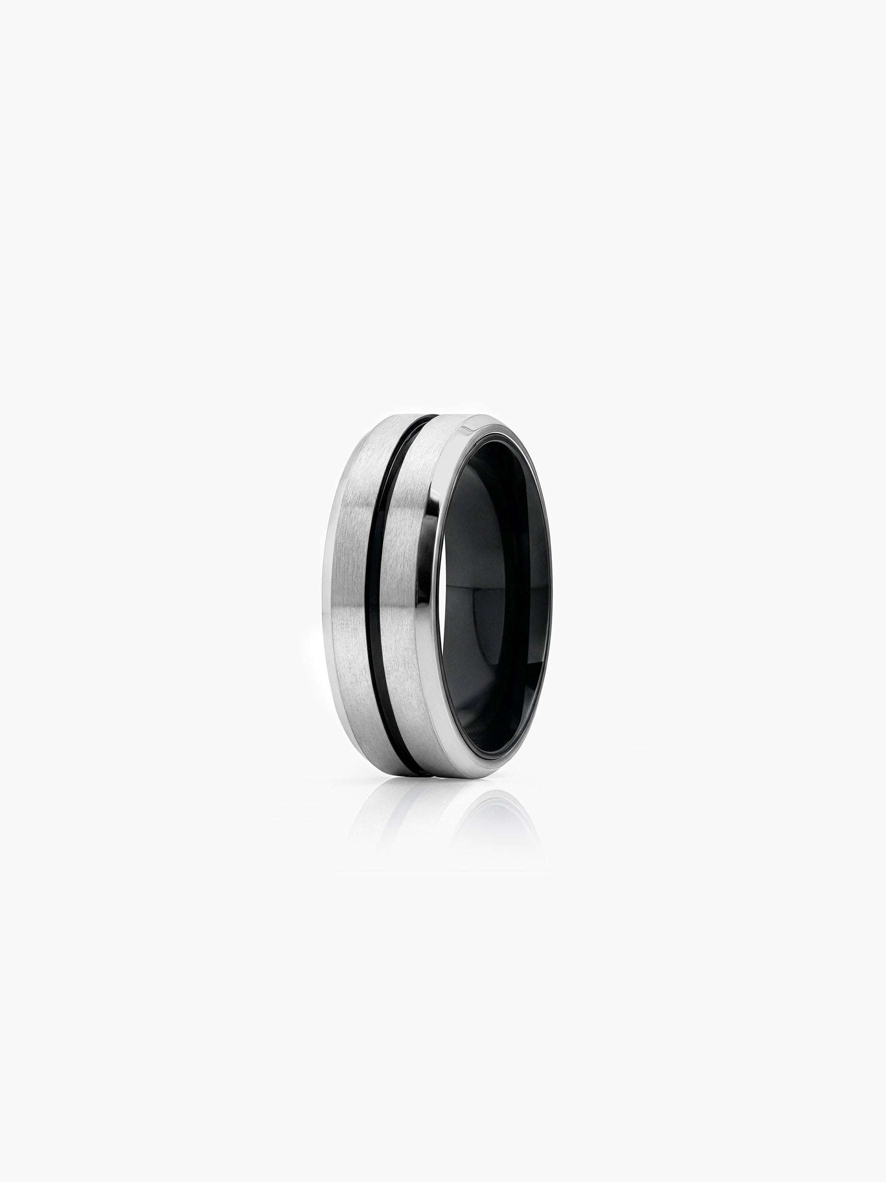 Zayvorn Line Silver Men's Ring Silver