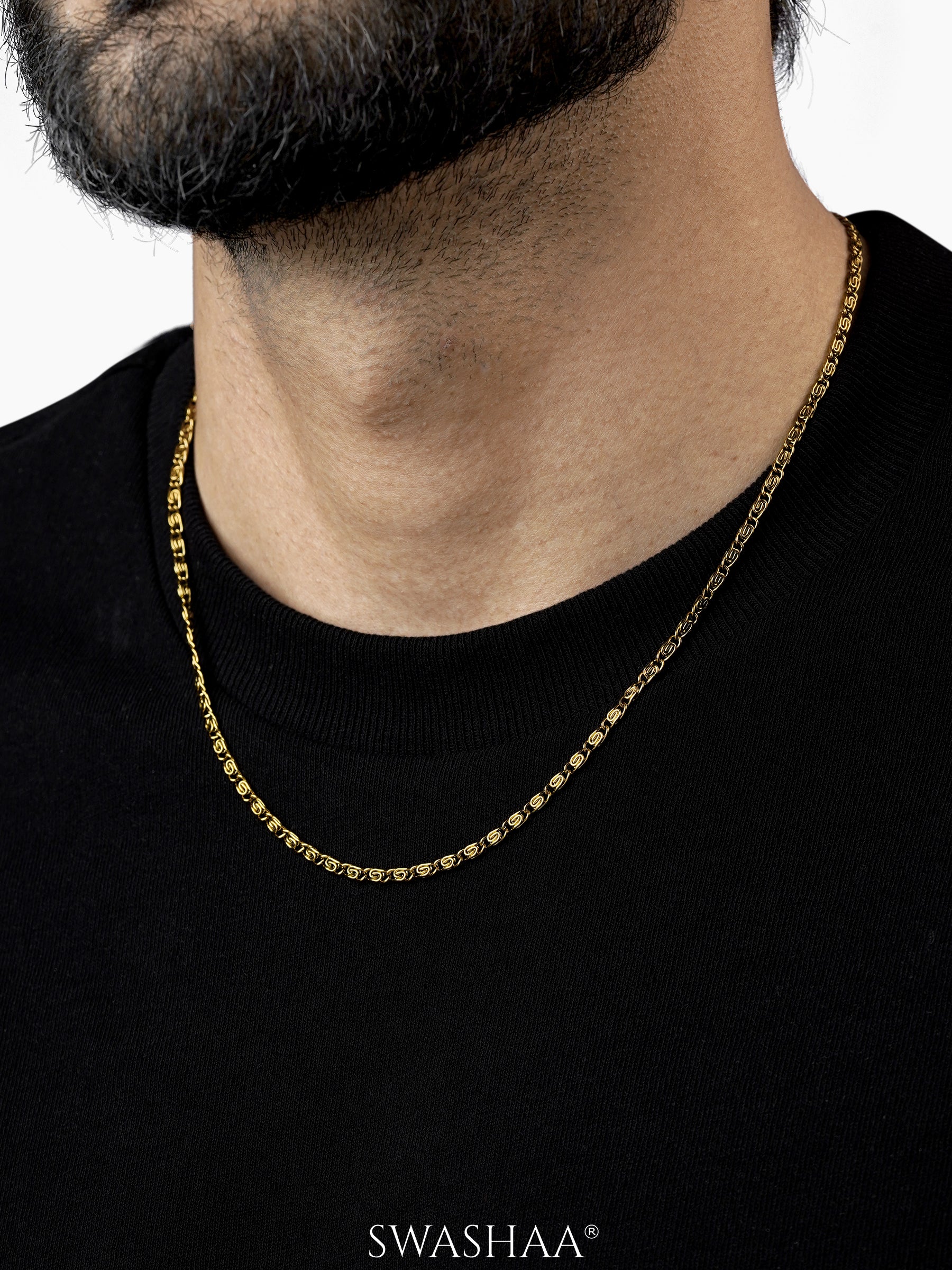 Zeke 18K Gold Plated Men's Chain