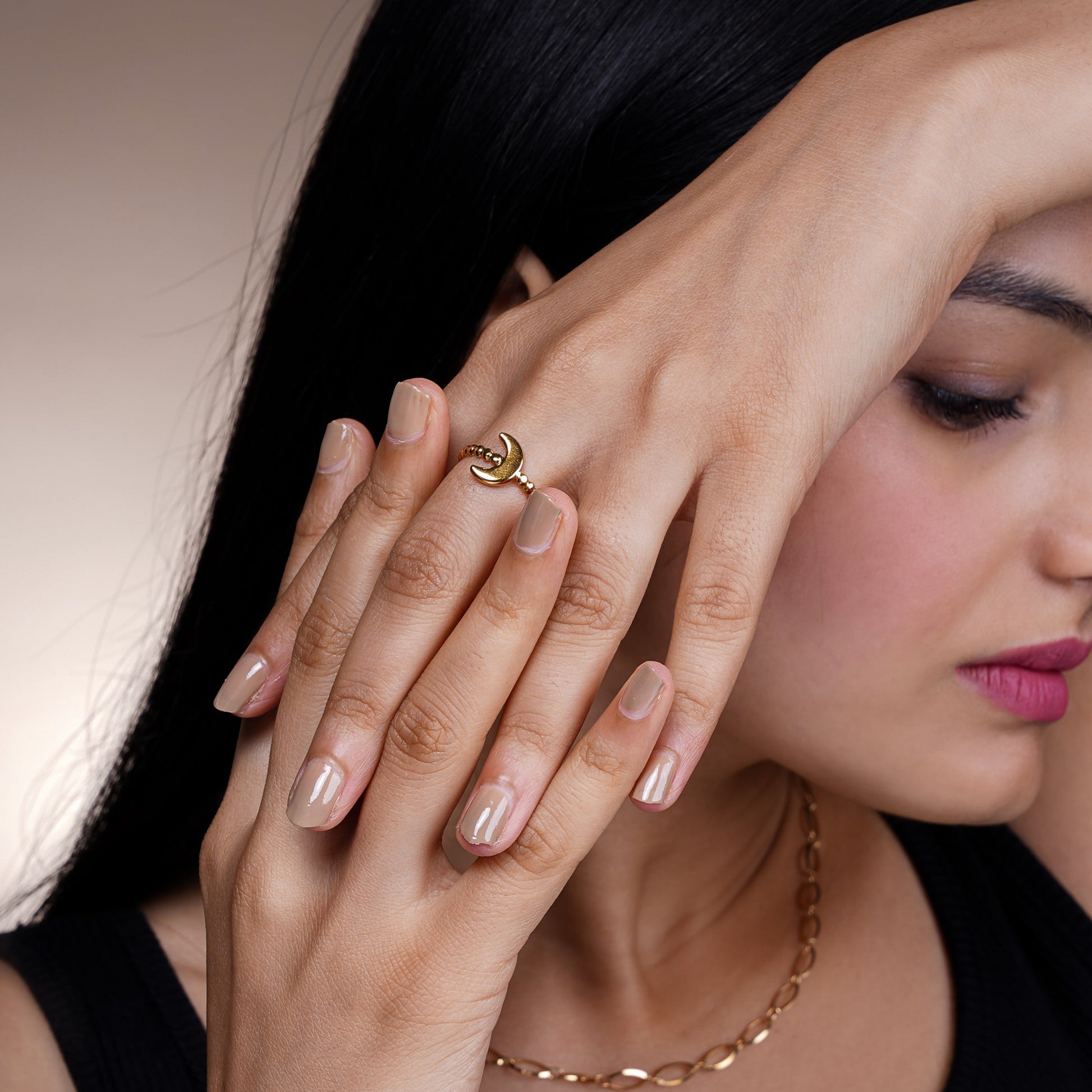 Zeus Moon 18K Gold Plated Ring