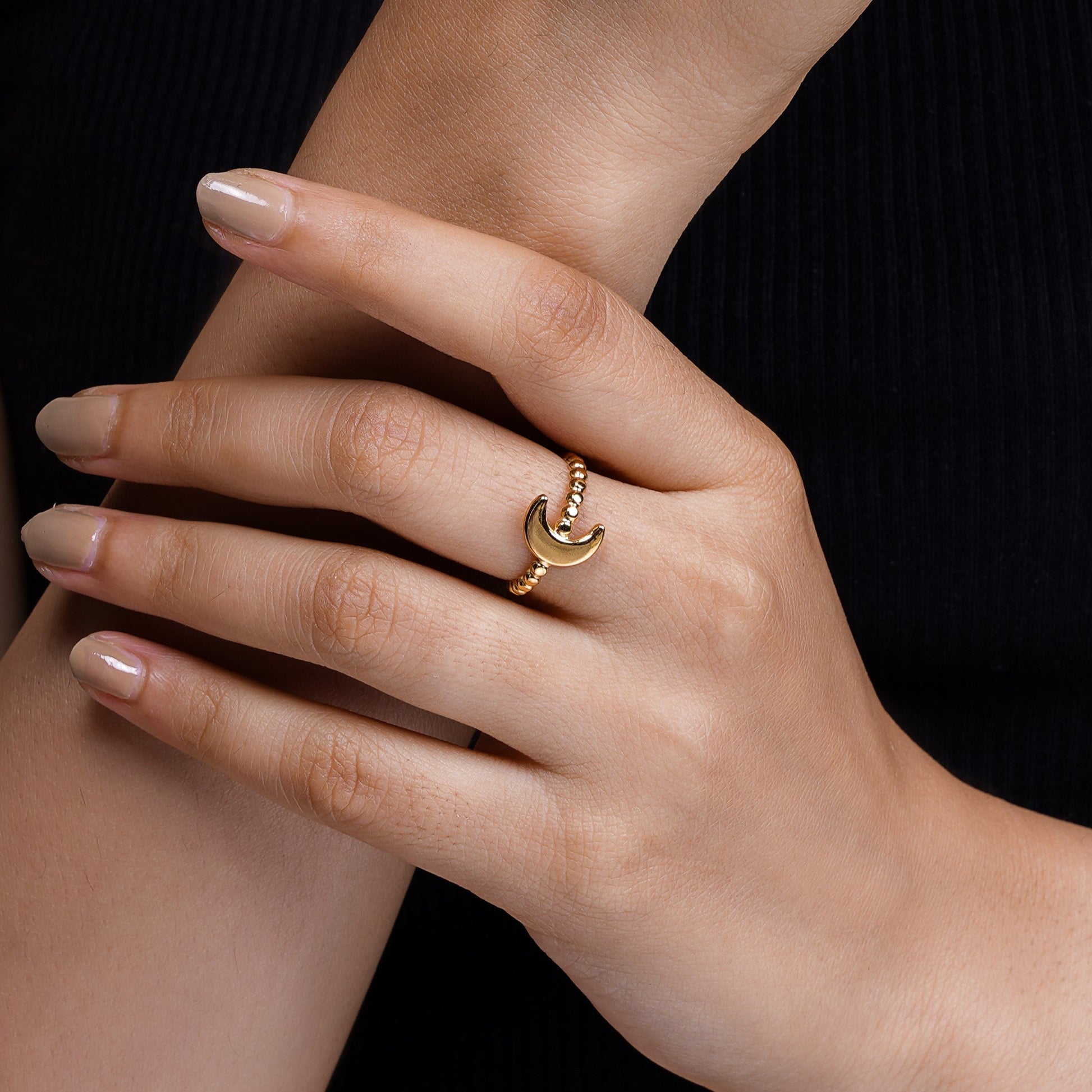 Zeus Moon 18K Gold Plated Ring