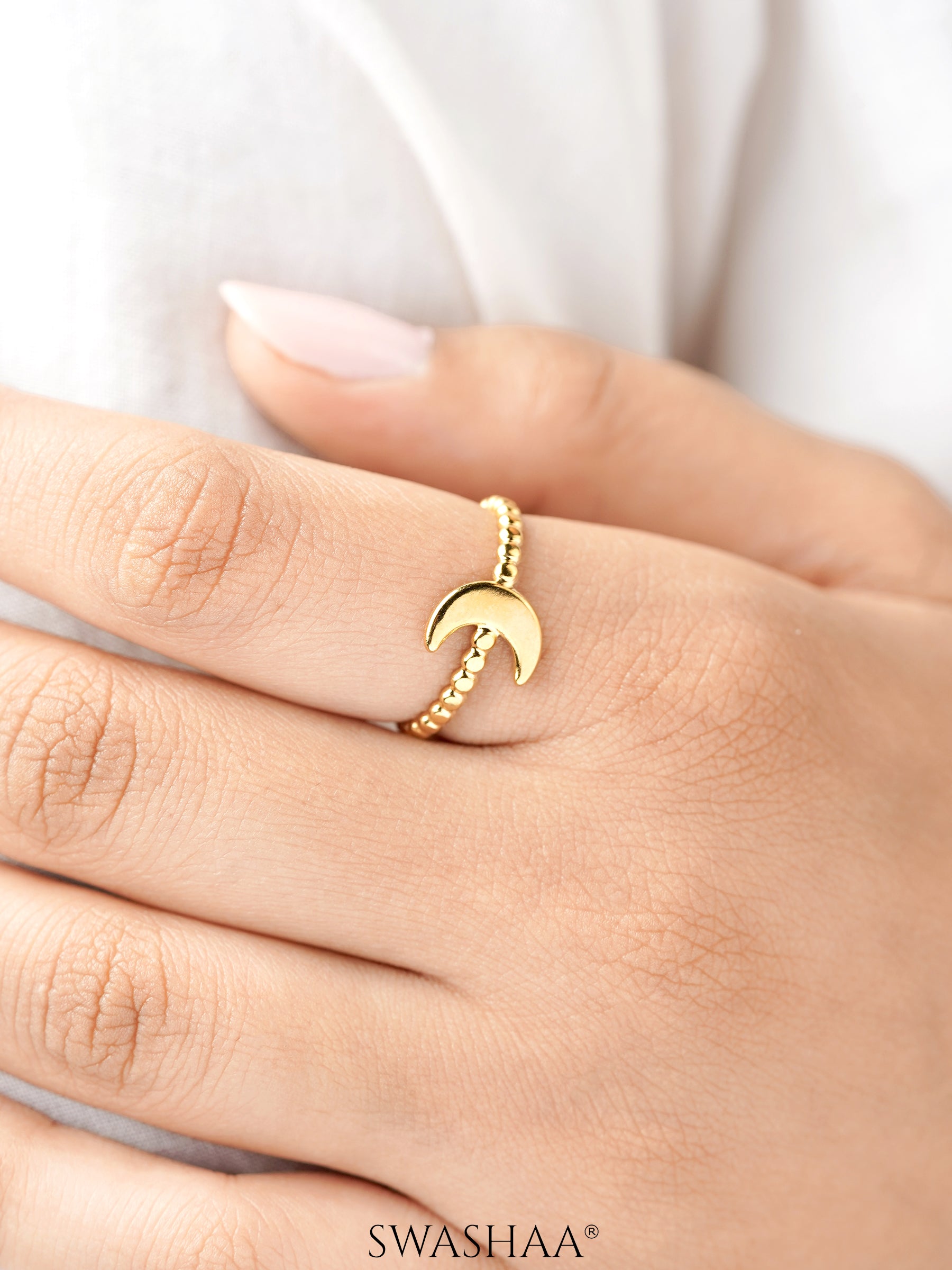 Zeus Moon 18K Gold Plated Ring