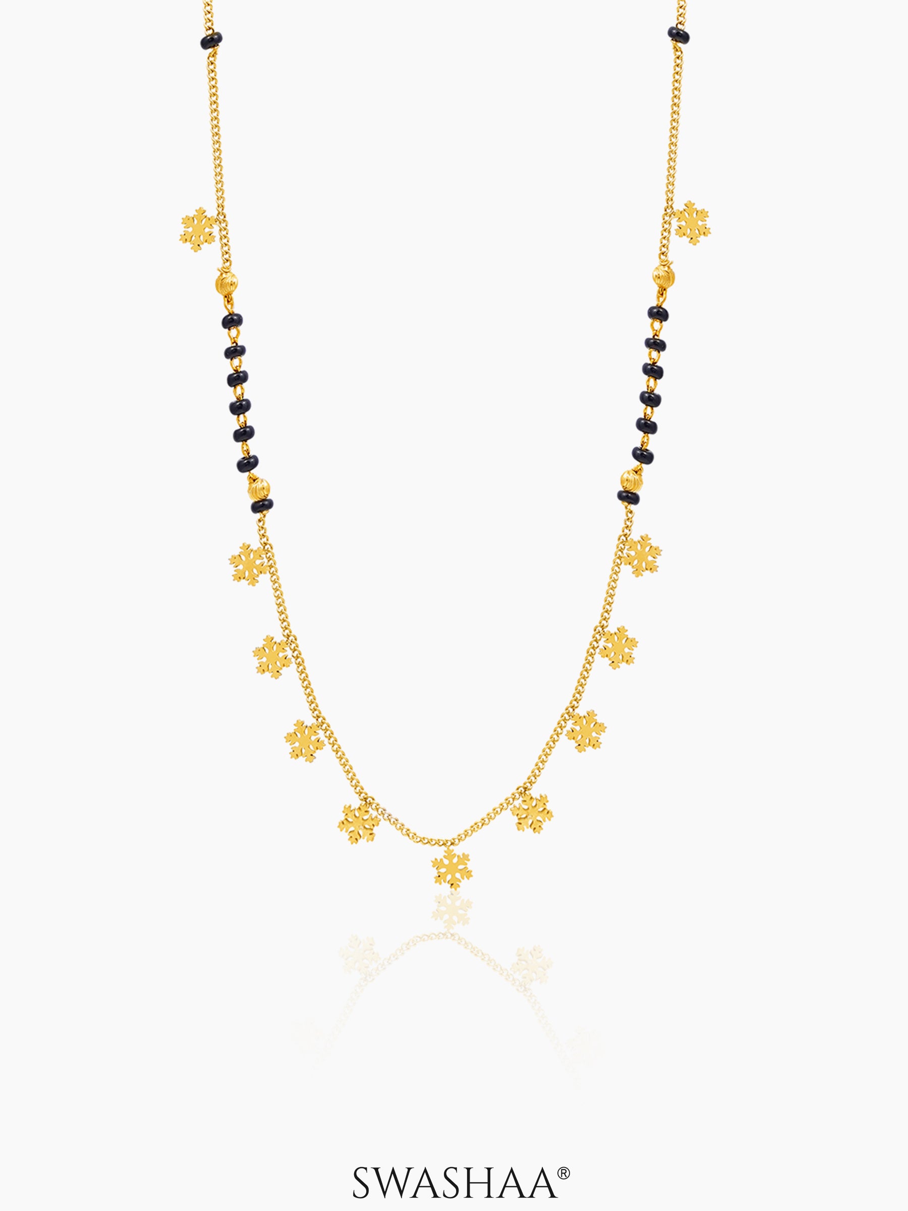 Ziva Snowflake 18K Gold Plated Mangalsutra Gold