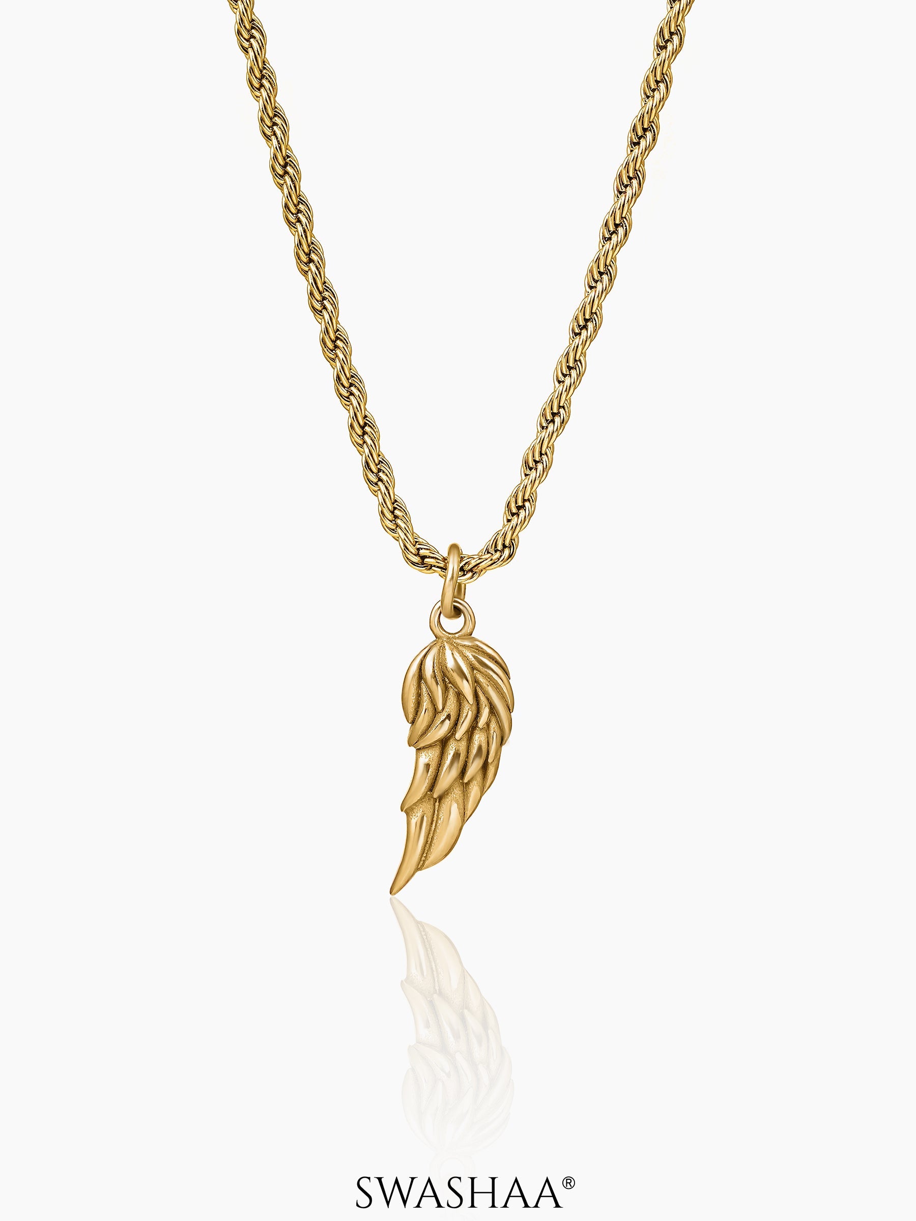 Ziven Wing Men's Chain Pendant 18K Gold Plated