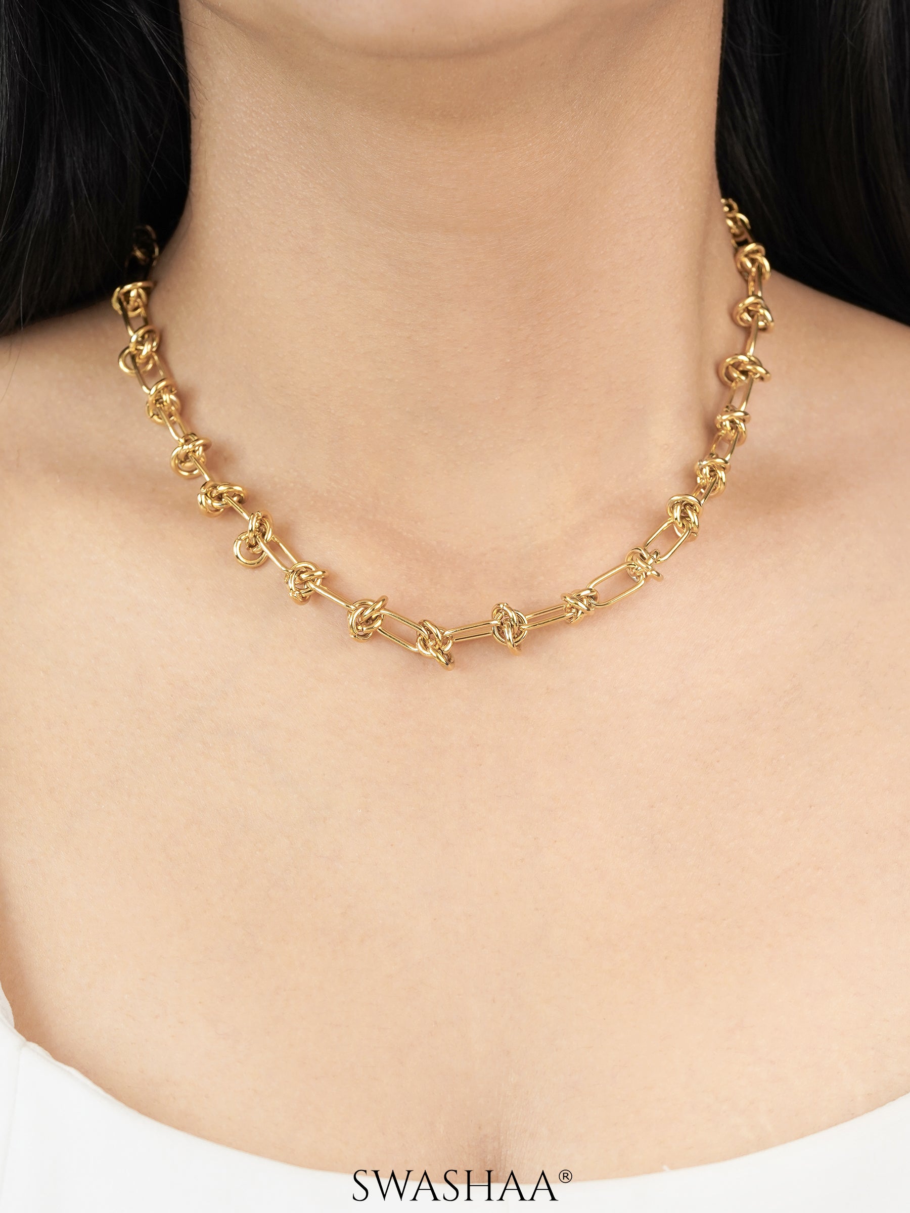 Zynn Link 18K Gold Plated Choker