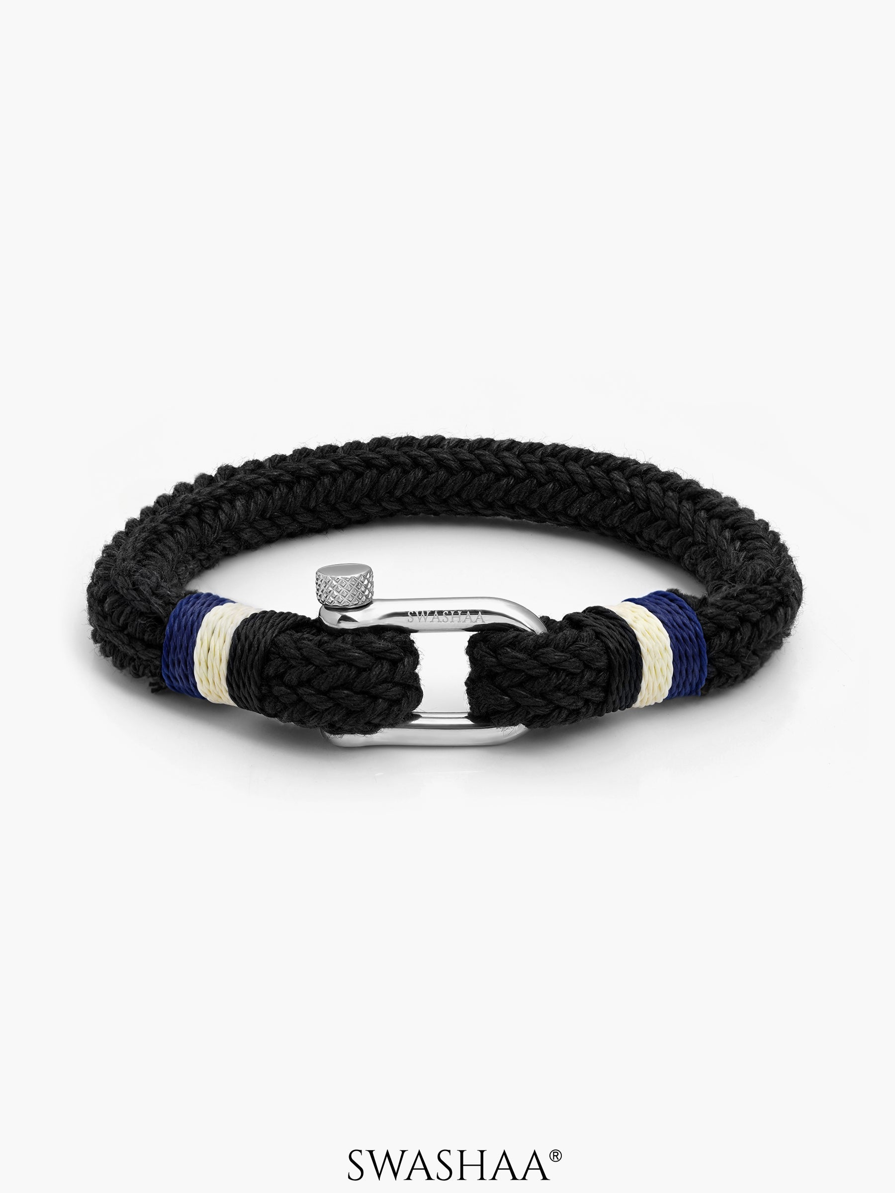Zyren Braided Men’s Rope Bracelet Black