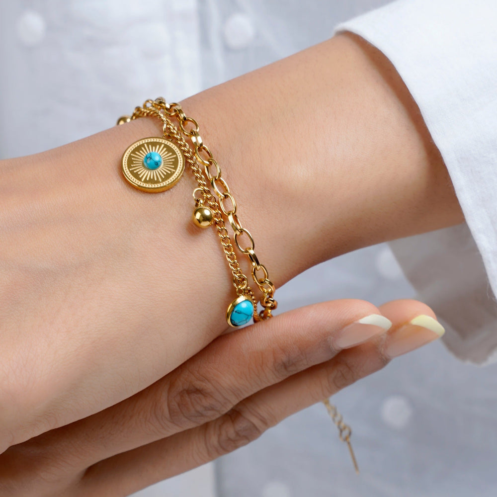 Aahana Eye 18K Gold Plated Bracelet Gold