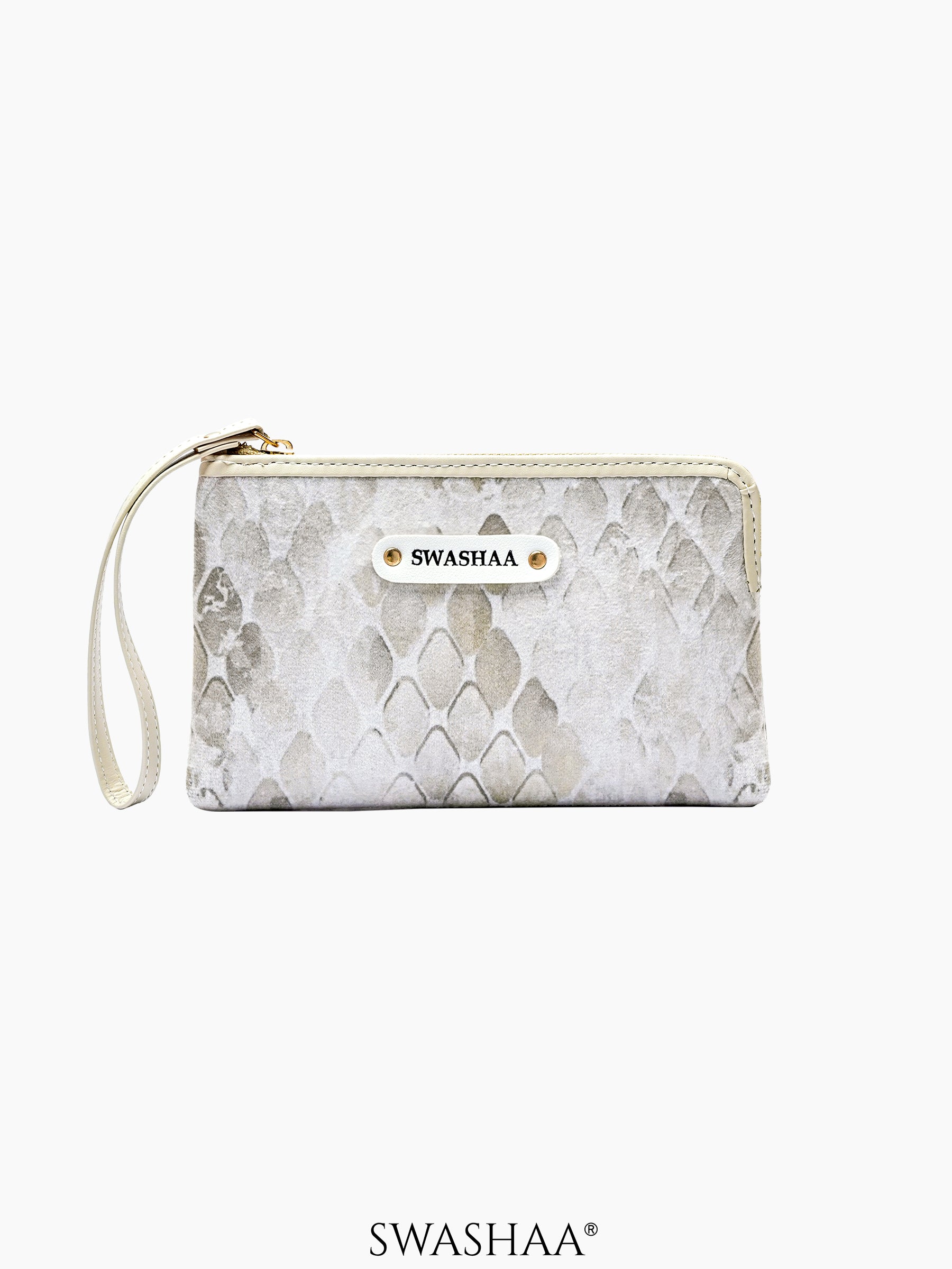 Amara Wristlet Amara Print Beige