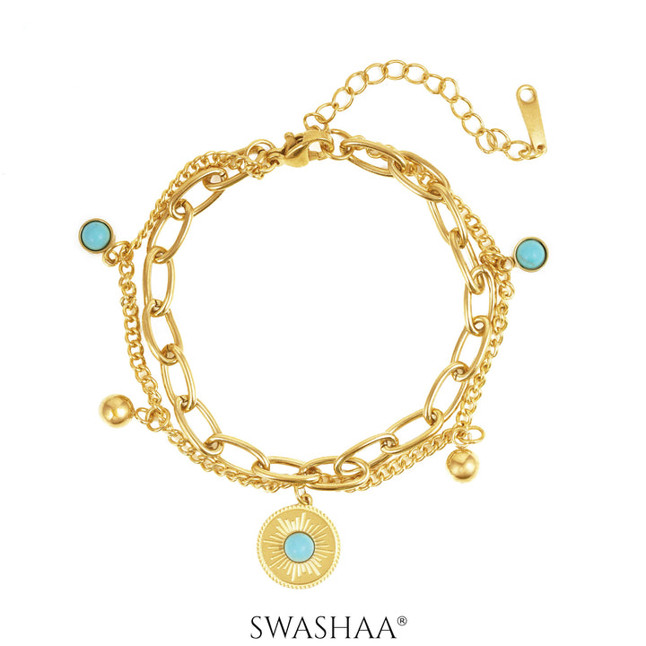 Aahana Eye 18K Gold Plated Bracelet