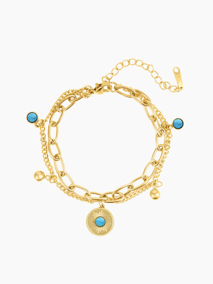 Aahana Eye 18K Gold Plated Bracelet Gold
