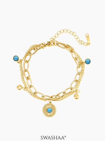 Aahana Eye 18K Gold Plated Bracelet Gold