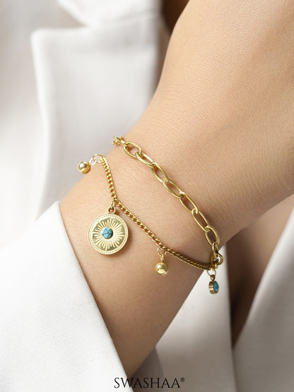 Aahana Eye 18K Gold Plated Bracelet