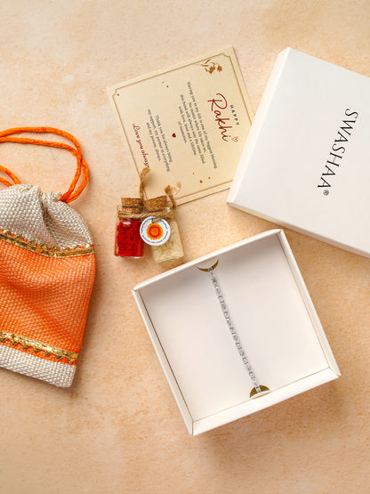 Aahir Diamond Silver Rakhi
