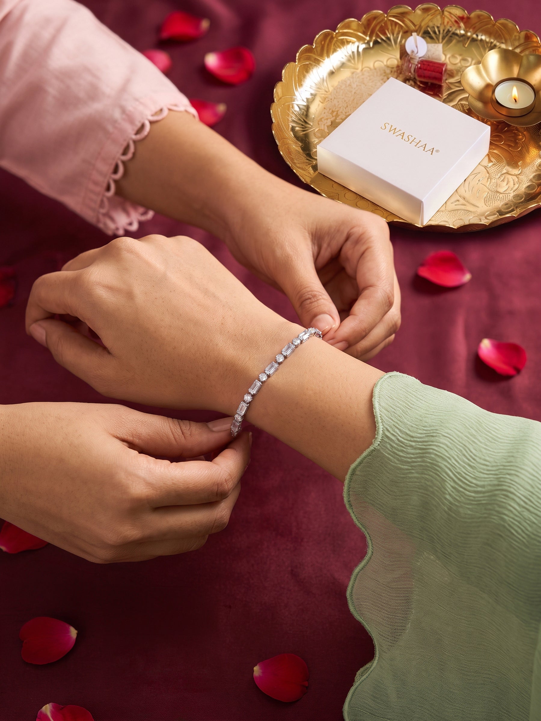 Aahir Diamond Silver Rakhi