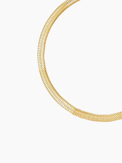 Aanya Sleek Herringbone Chain 18K Gold Plated Women's Anklet